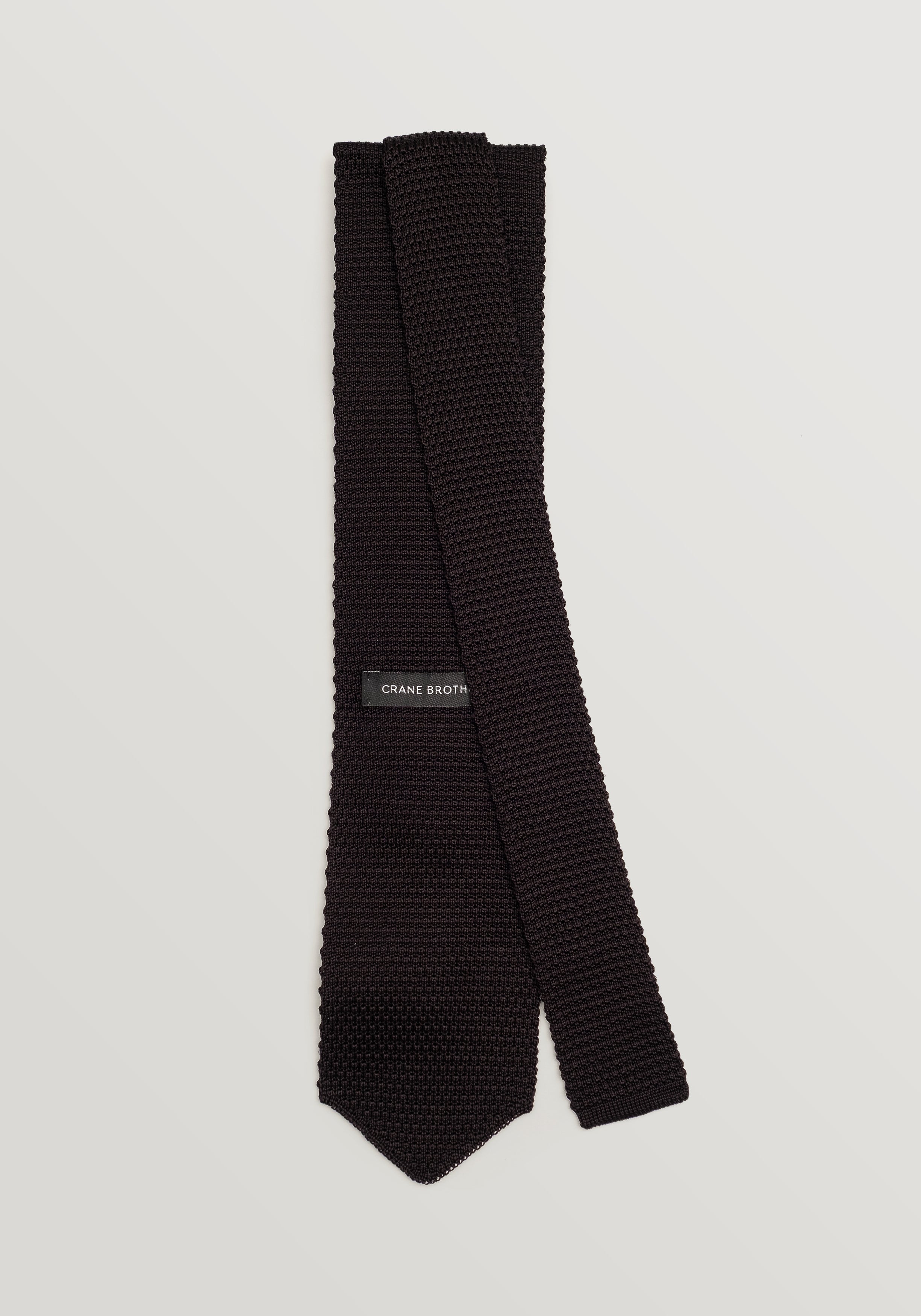 Knitted Silk Tie - Black