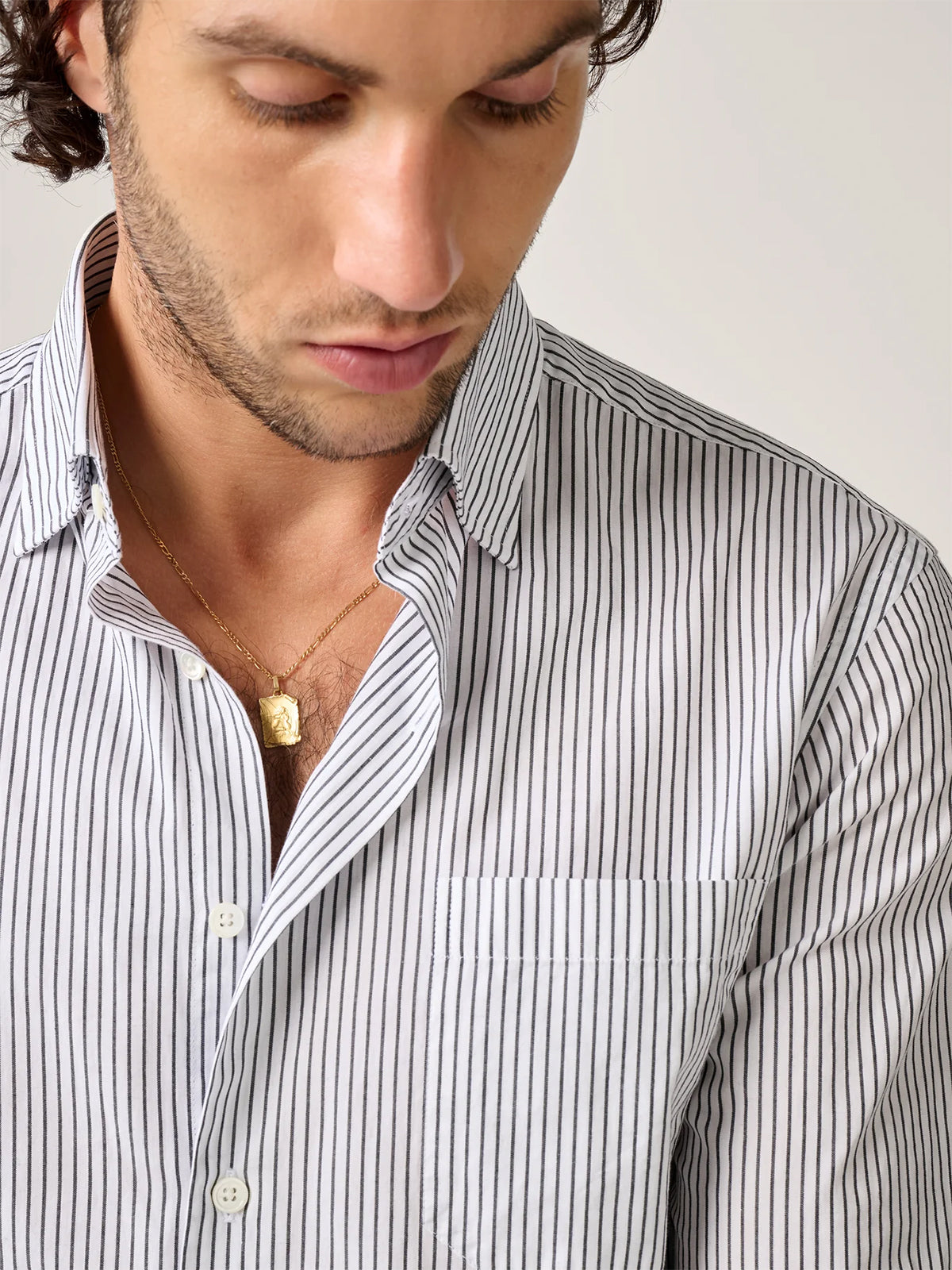 Christian Kimber Poplin Striped Shirt - Black/White