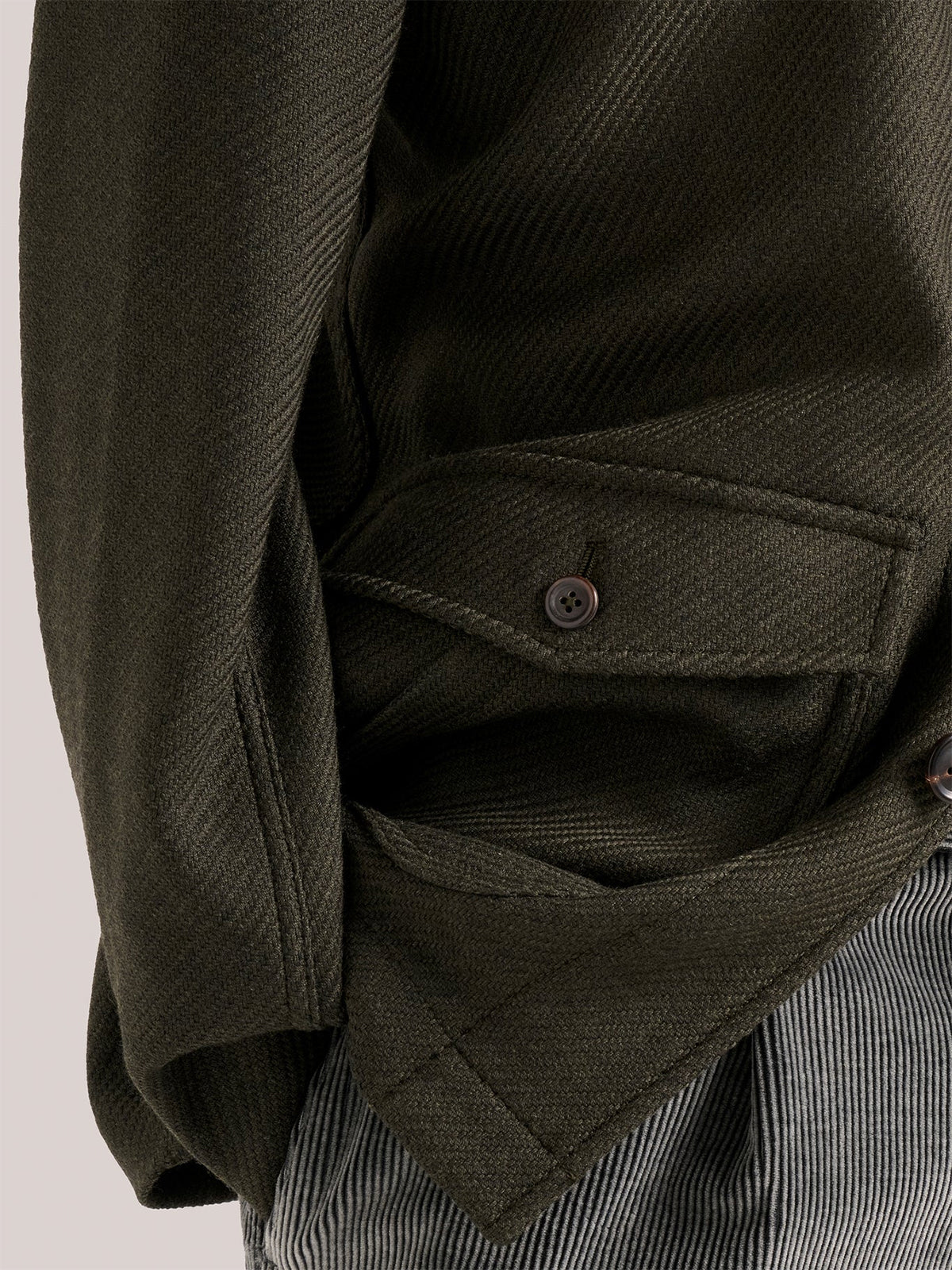 Christian Kimber Wool Chore Jacket - Forest Green