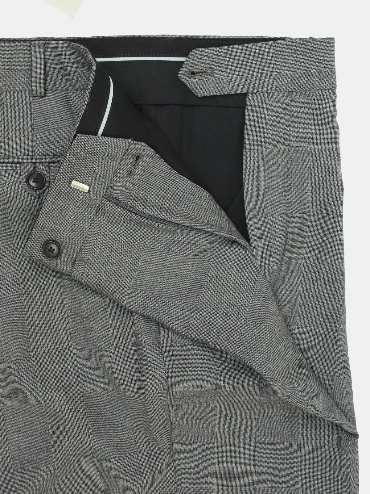 Grey Check Cornet Wool Trouser