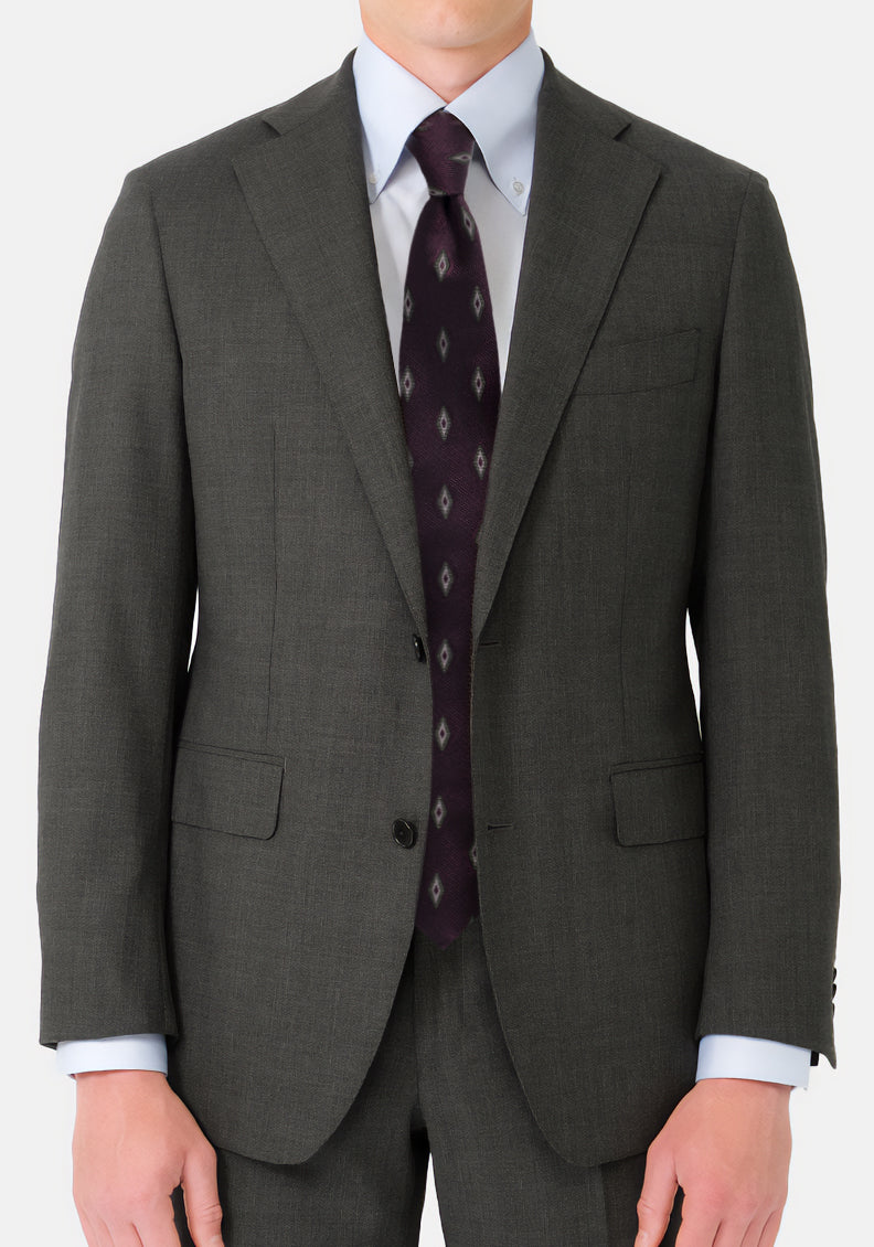 Coronari Silk Tie - Wine Rhombus
