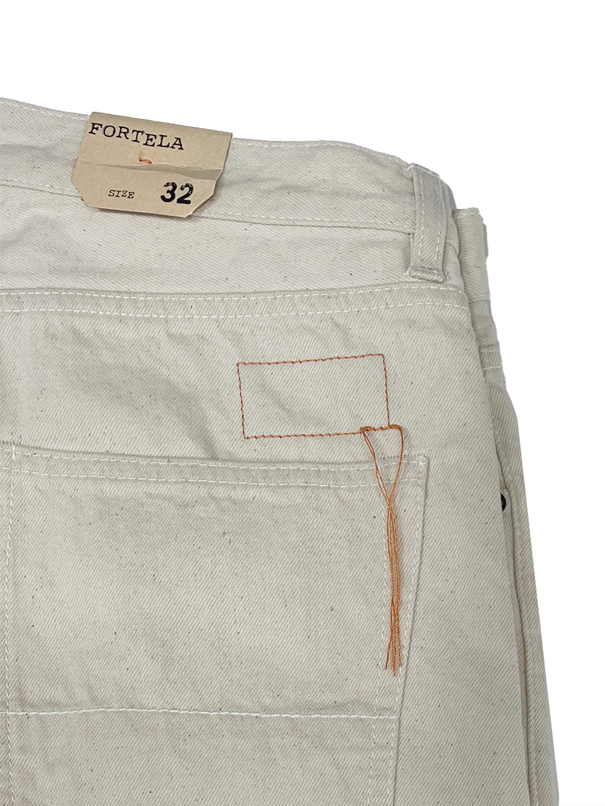 Fortela John Off White Denim Five Pocket Jeans