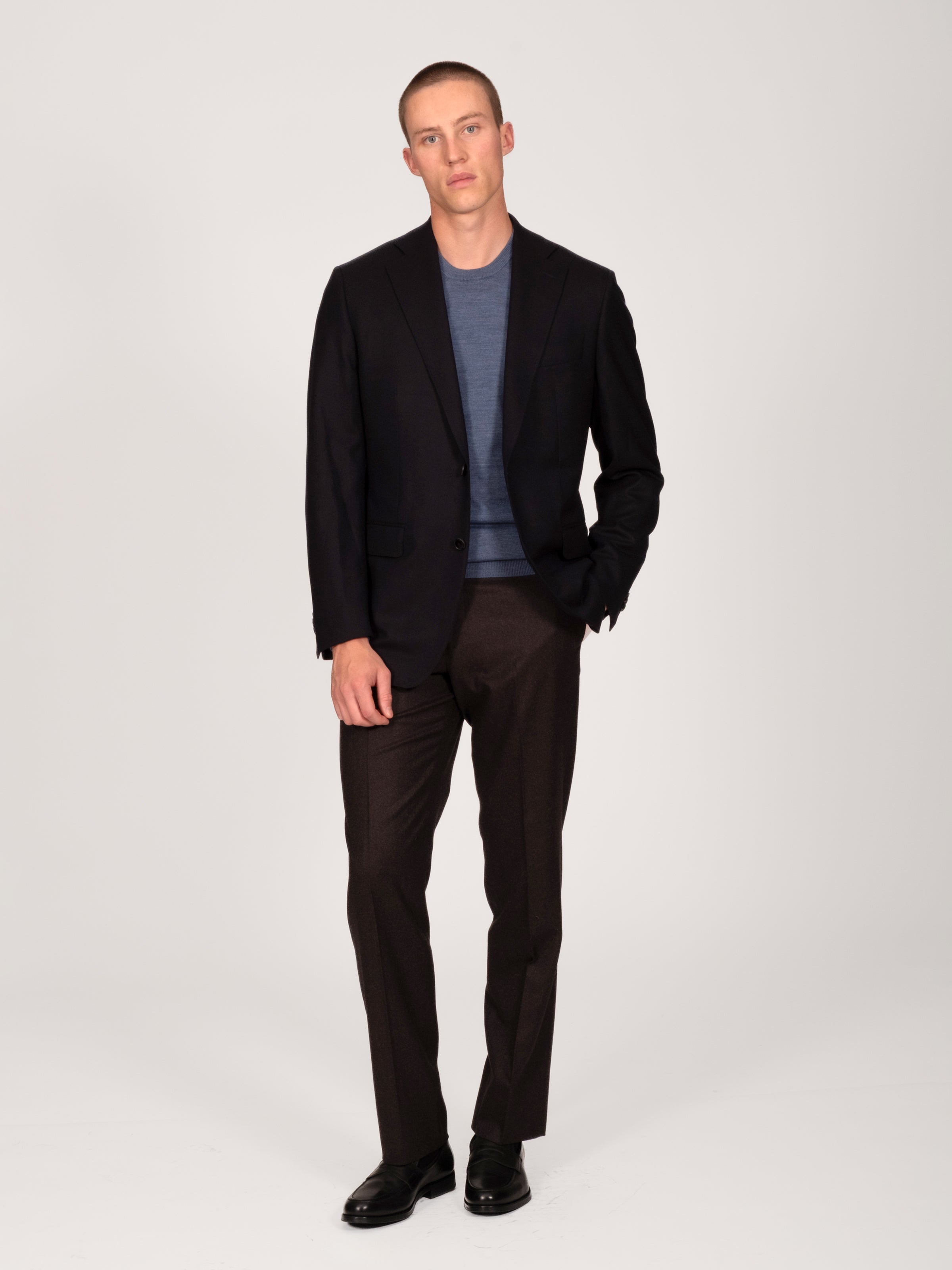 Obsidian Blue Jersely Wool Blazer