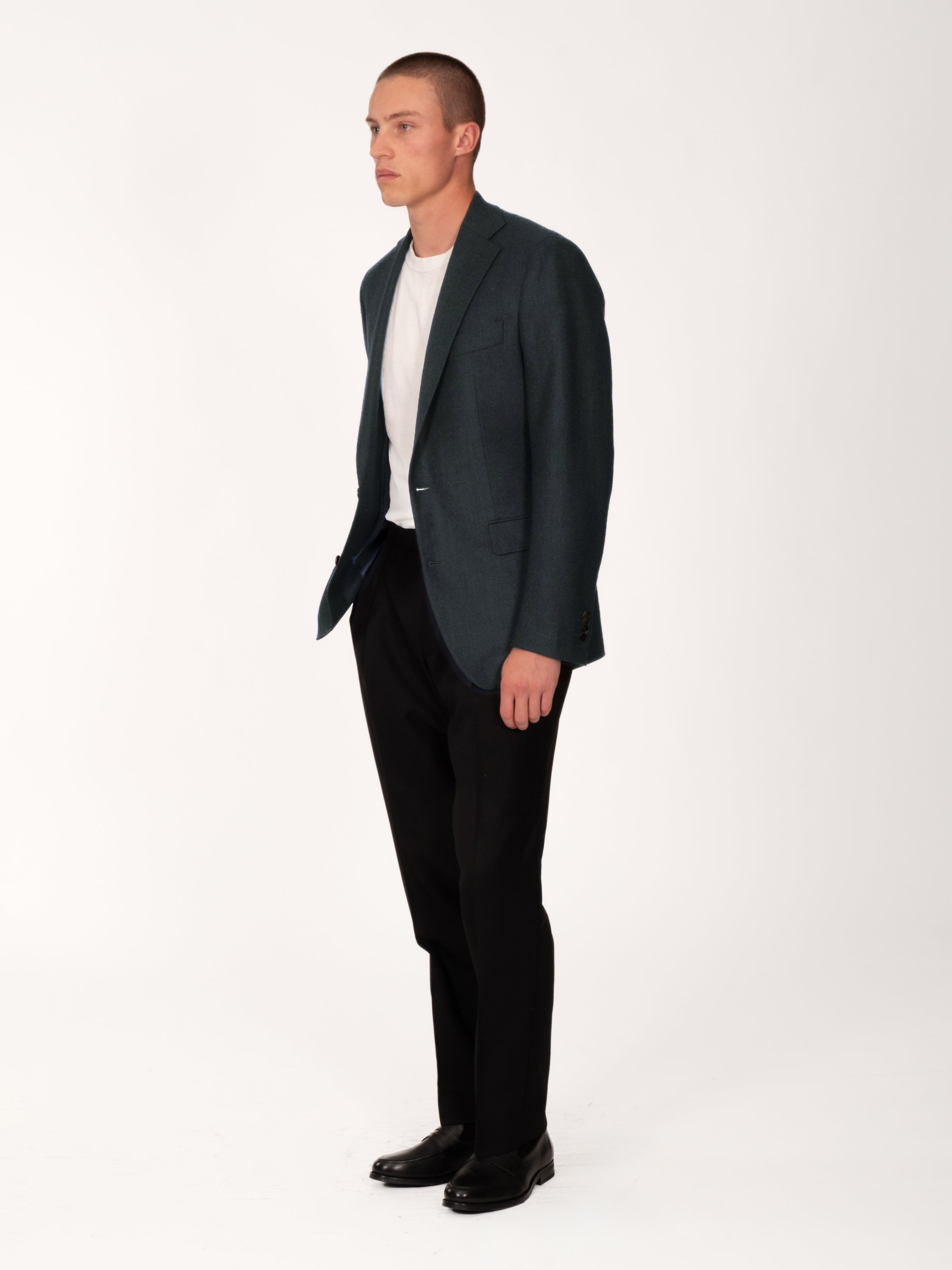 Alpine Green Jersely Wool Blazer