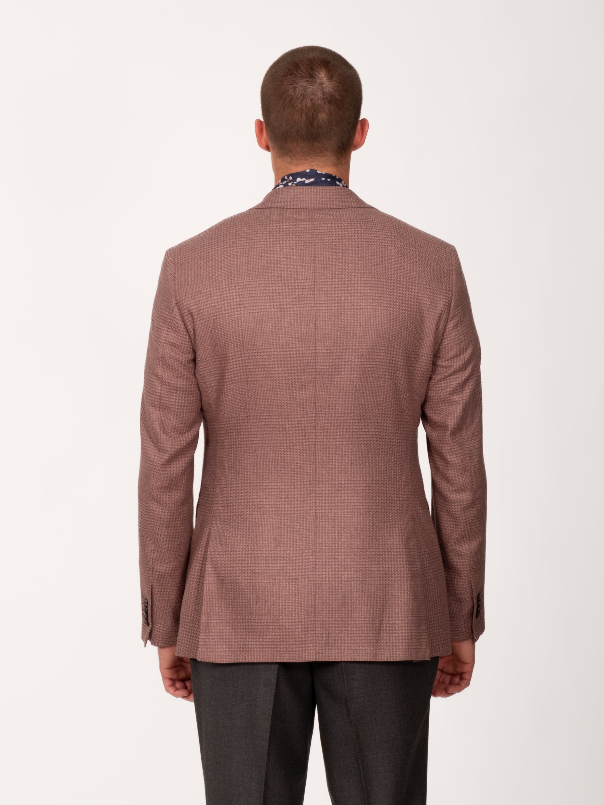 Mauve Silk Glencheck Blazer