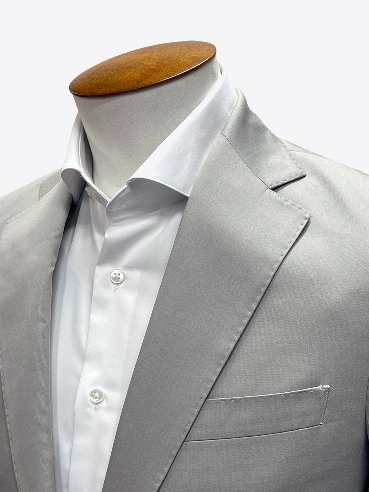 Dove Grey Cotton Two Piece Suit Sample