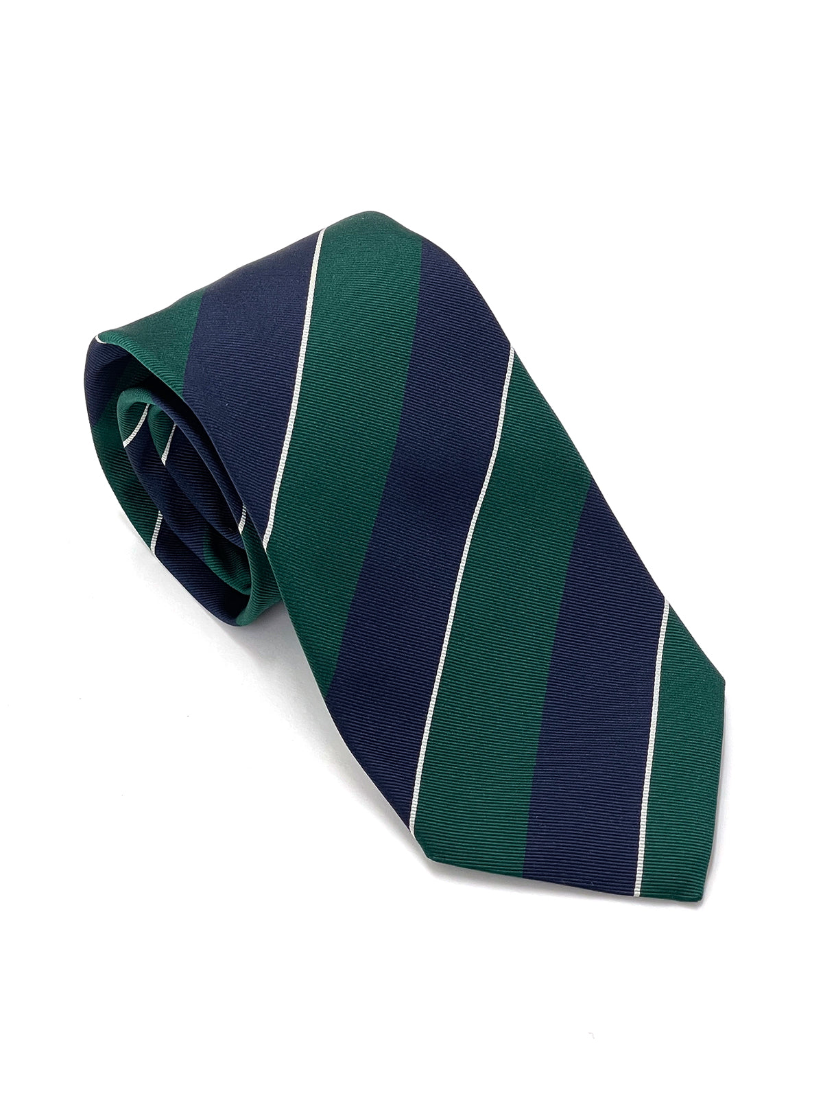 British Racing Green Regimental Stripe Tie