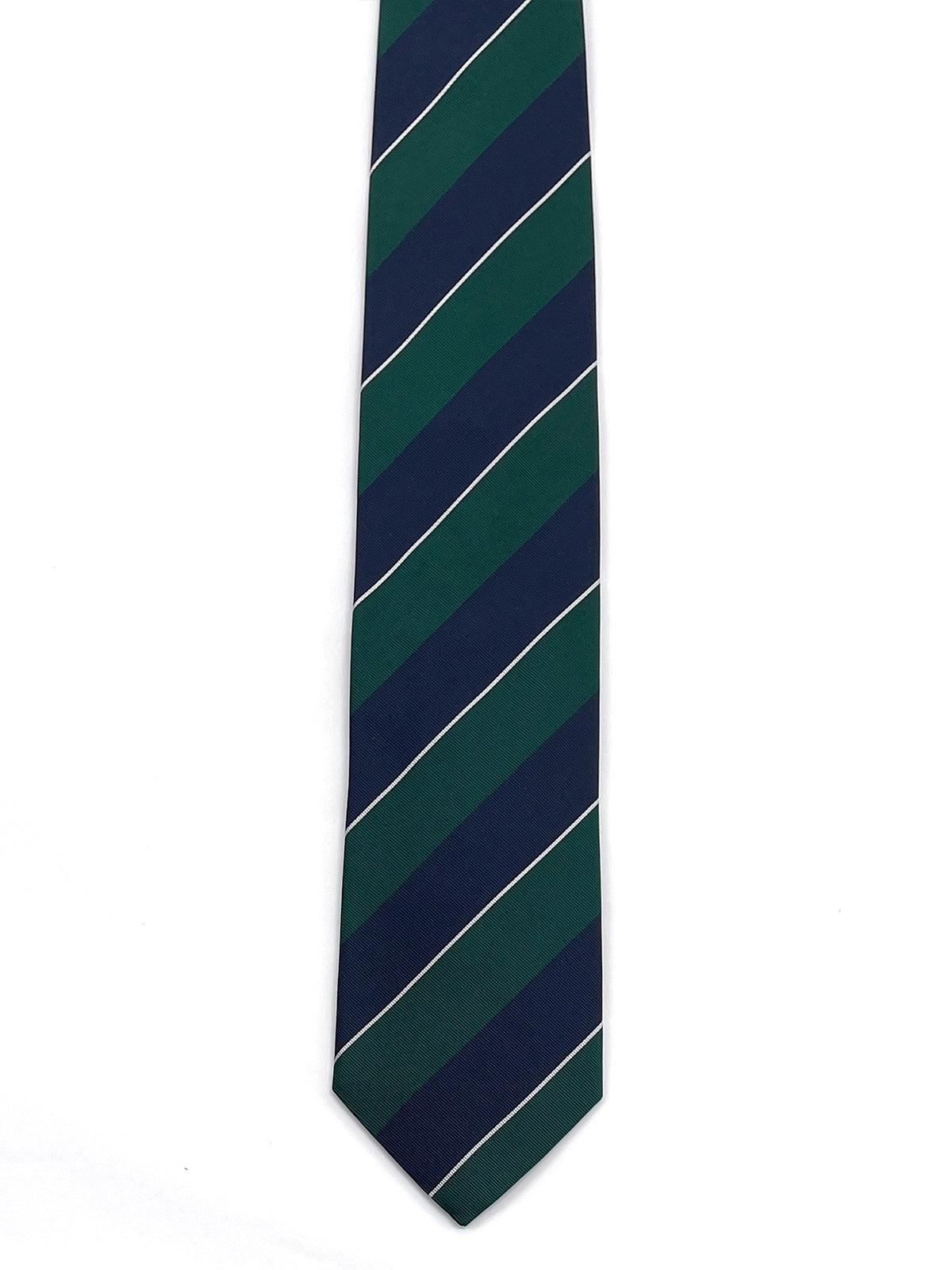 British Racing Green Regimental Stripe Tie
