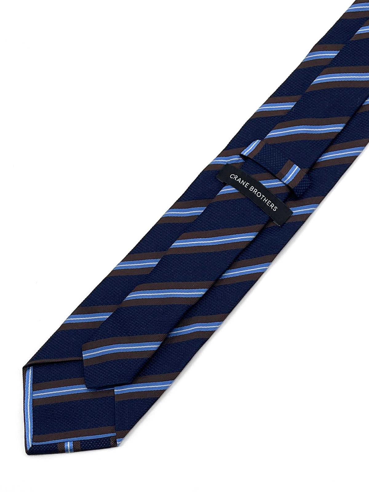 Dark Navy & Mahogany Regimental Stripe Tie