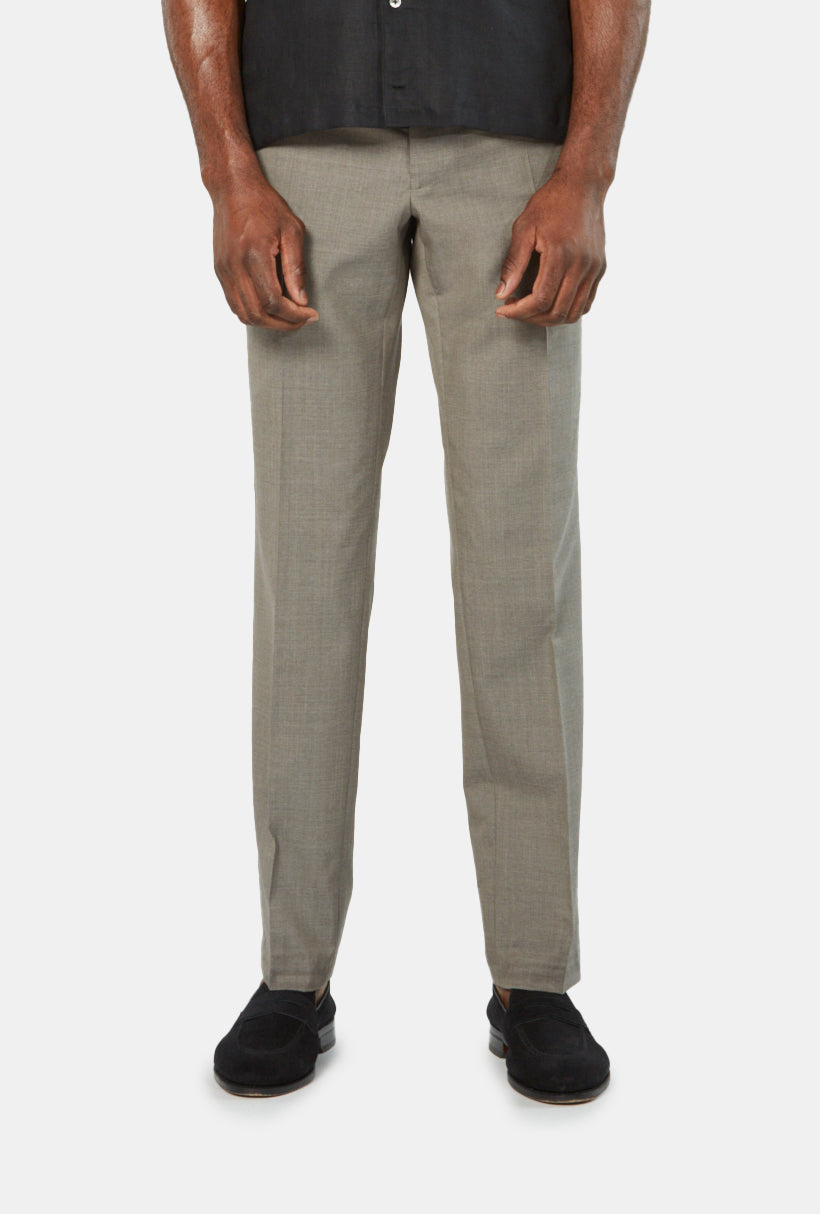 Flight Trouser - Taupe Lightweight Wool