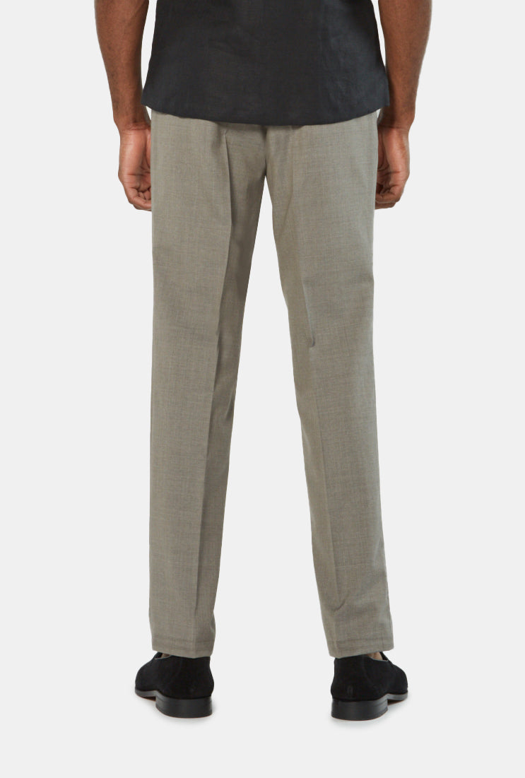 Flight Trouser - Taupe Lightweight Wool