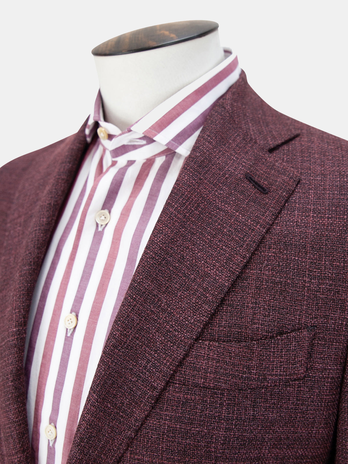 Lago Blazer Wool & Silk Basketweave Grape