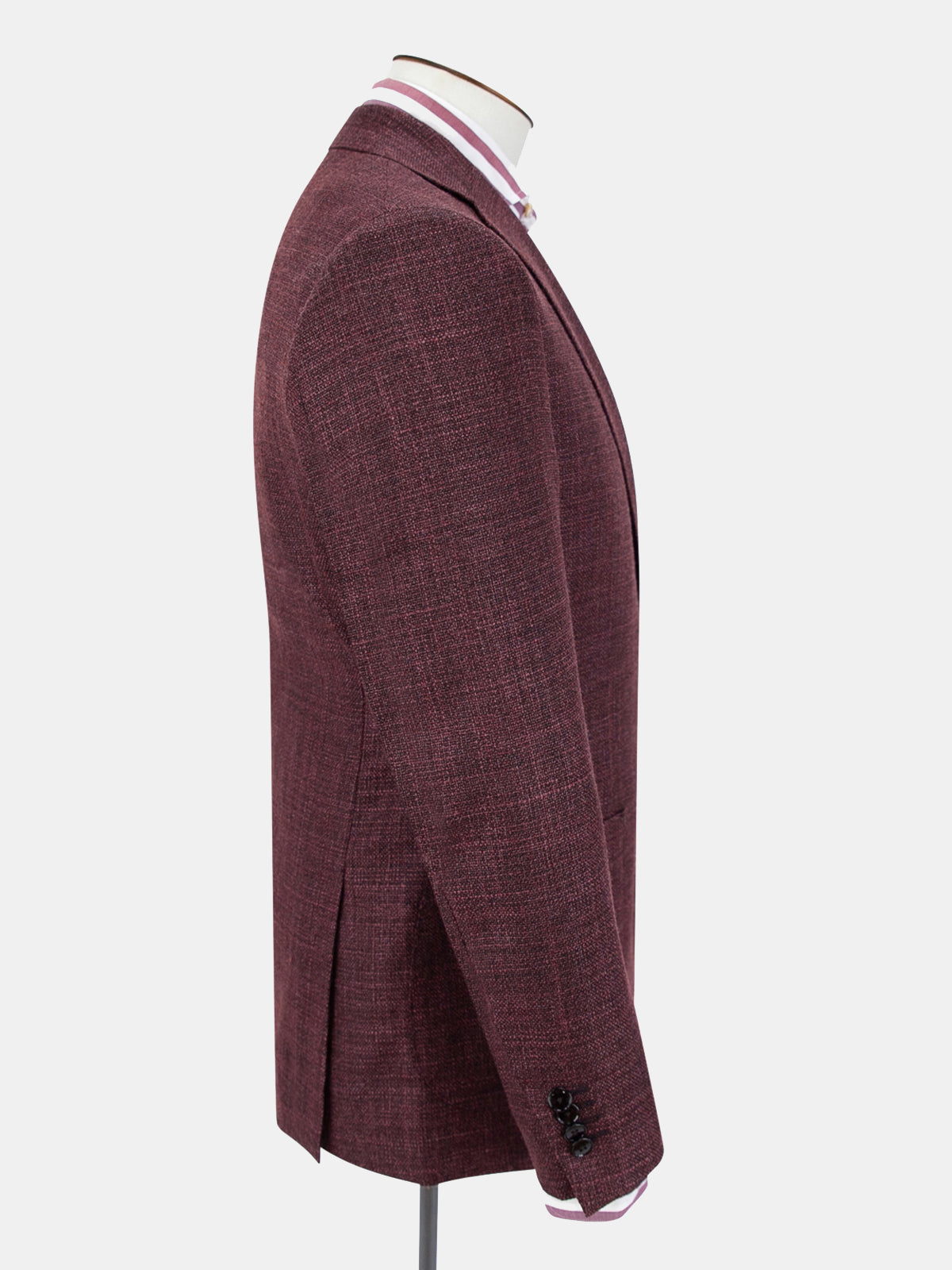 Lago Blazer Wool & Silk Basketweave Grape