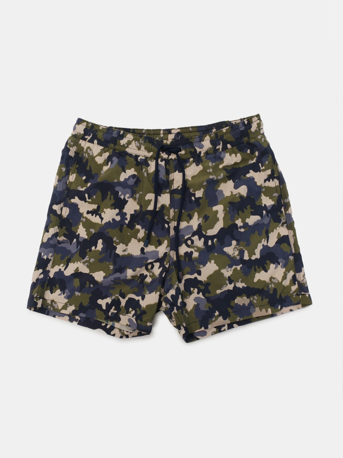 Green Camouflage Printed Swim Shorts