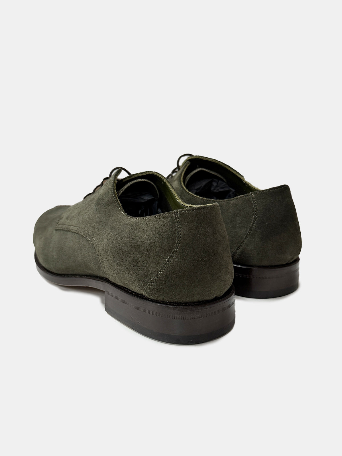 Green Suede Derby Lace-up Shoe - Sample