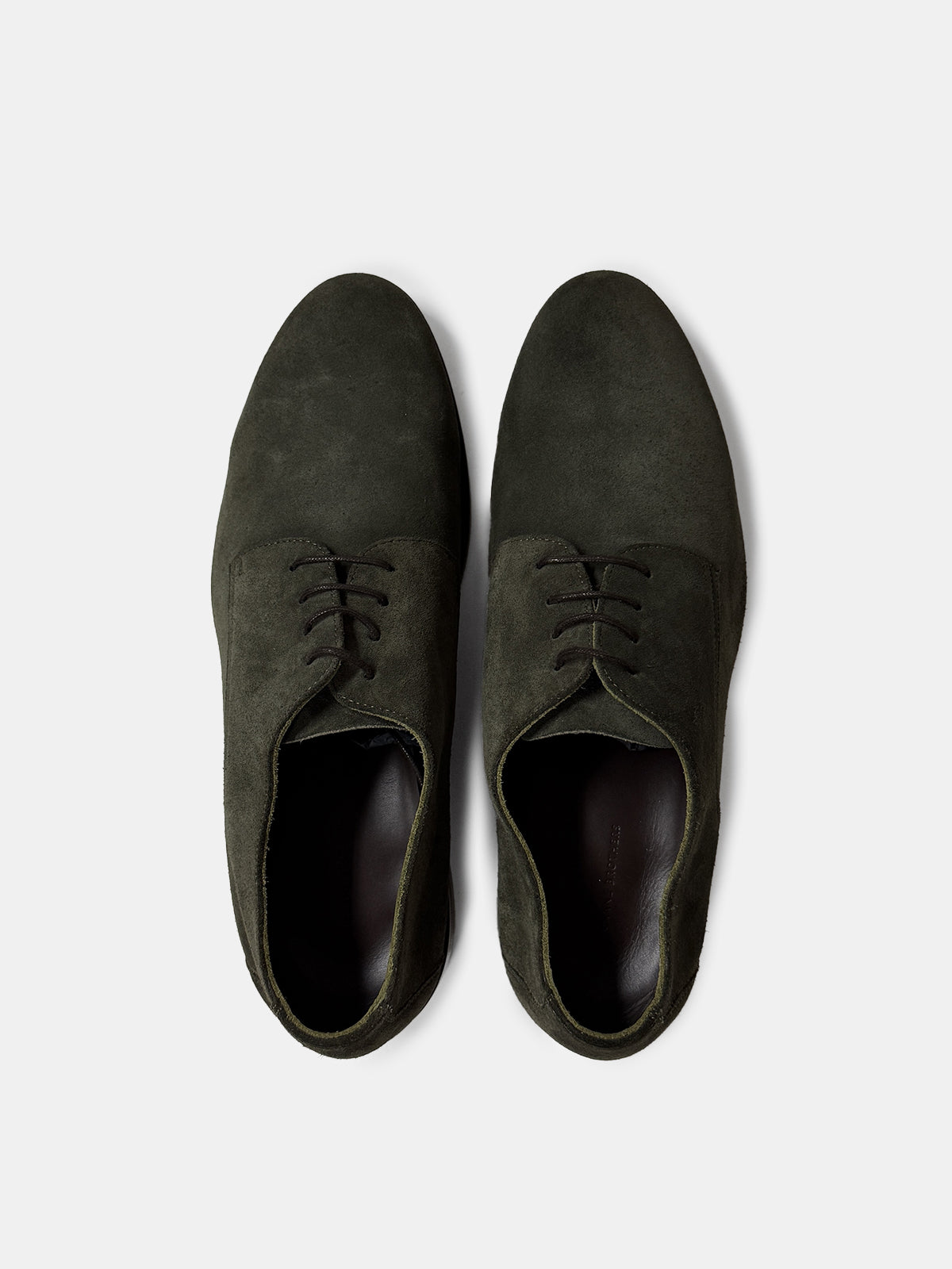 Green Suede Derby Lace-up Shoe - Sample