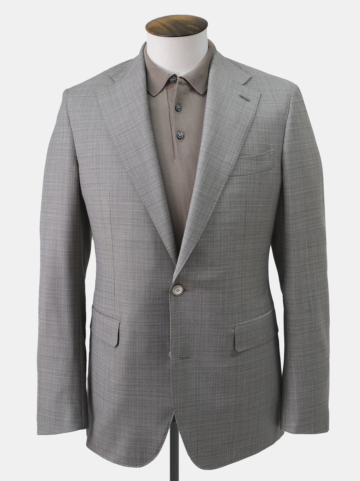 Taupe Wool Micro-Check Suit Sample