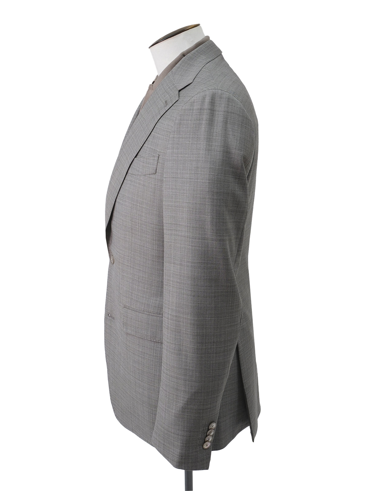 Taupe Wool Micro-Check Suit Sample