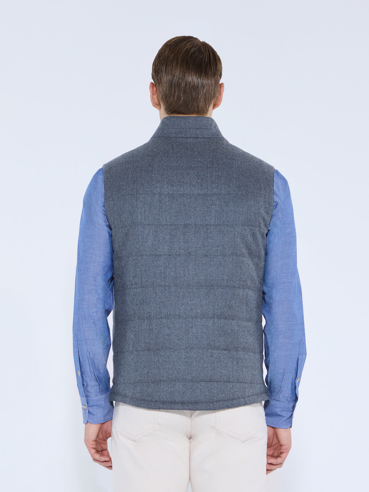Heather Grey Quilted Flannel Vest