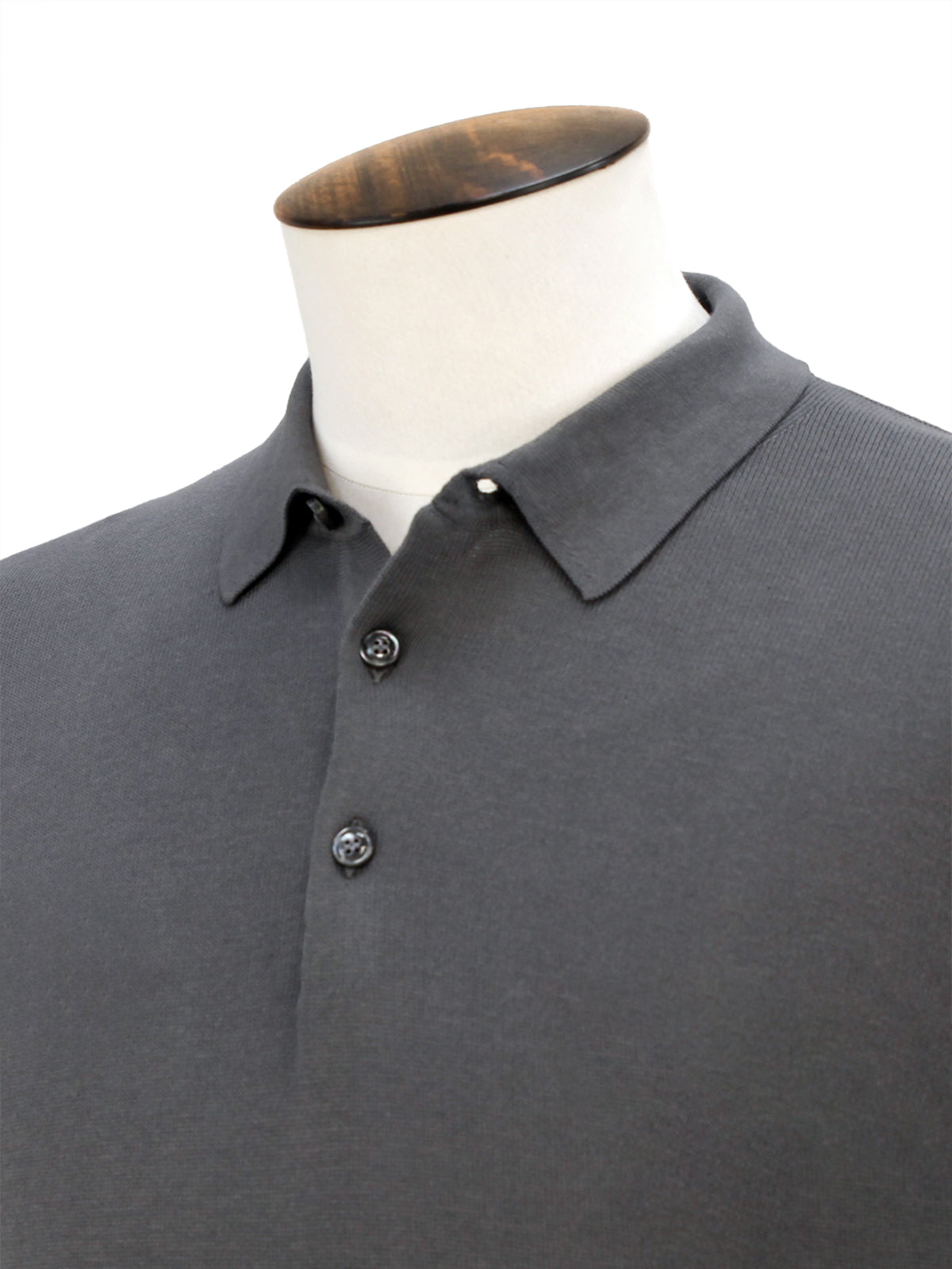 Vico Ribbed Long Sleeve Polo Cotton Iron