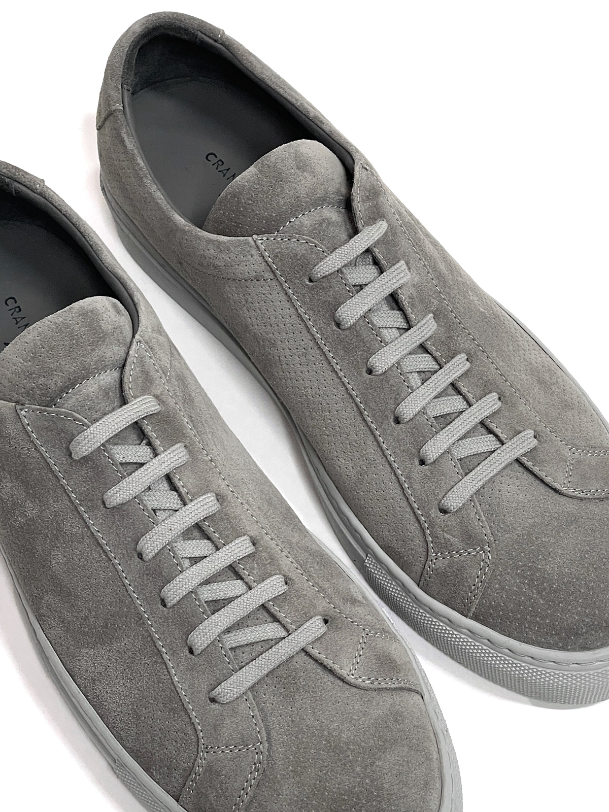 Mid Grey Perforated Suede Sneaker