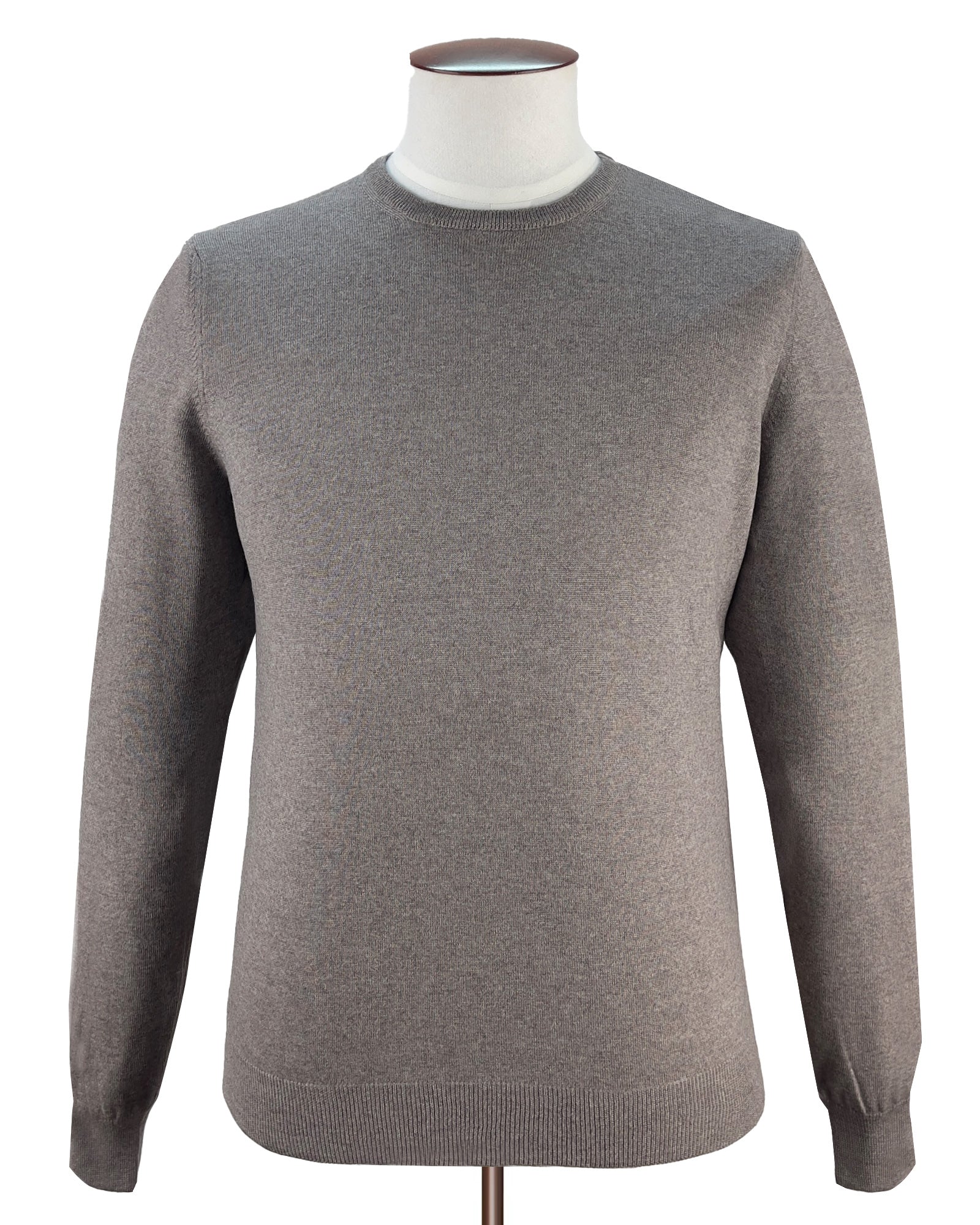Hazelnut Merino Wool Crewneck Sweater