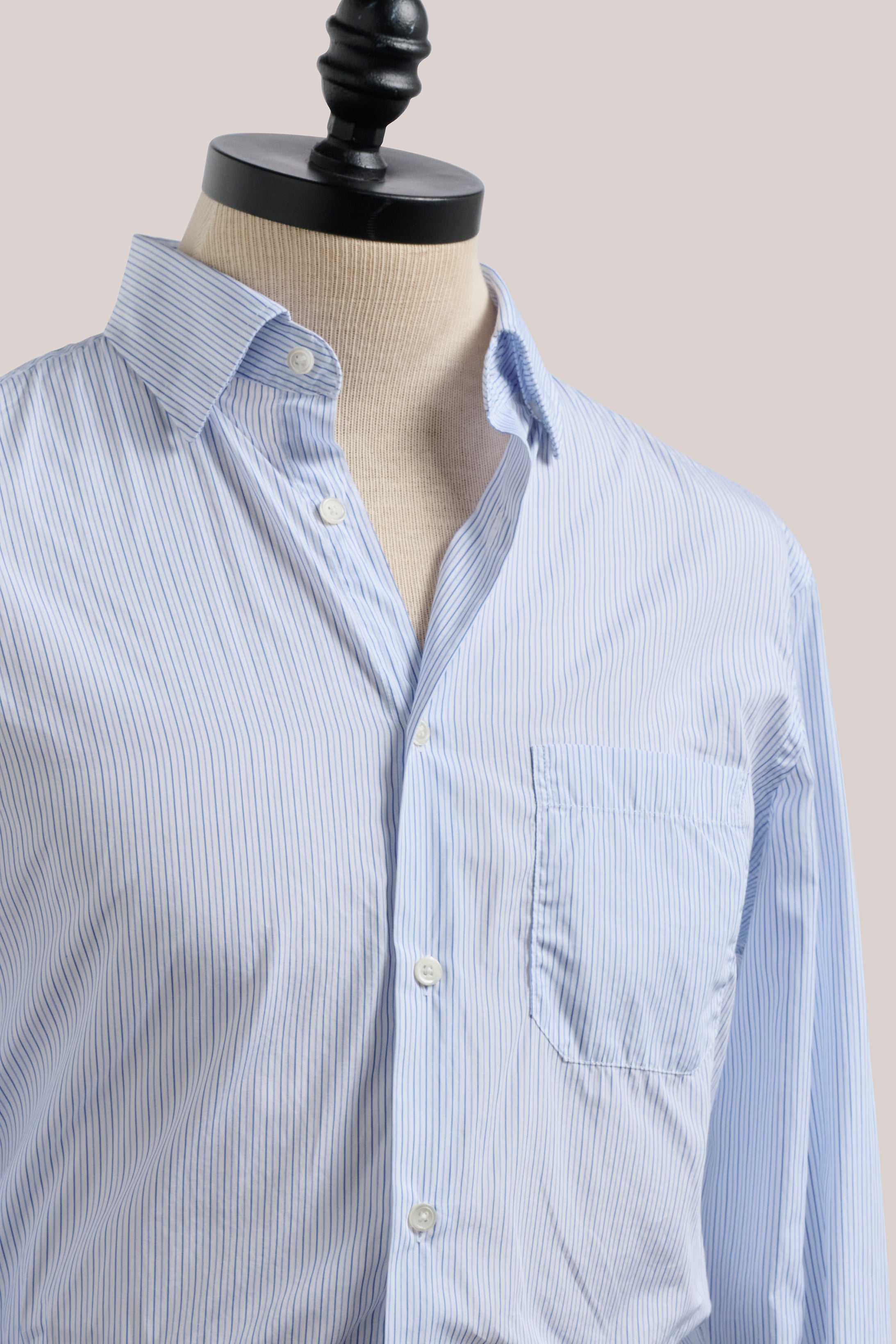 Italian Fine Work Shirt - Blue Stripe