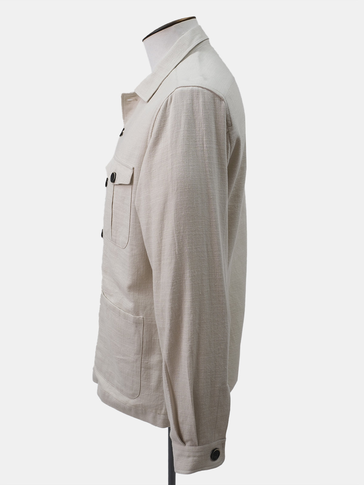 Ivory Linen Overshirt Sample