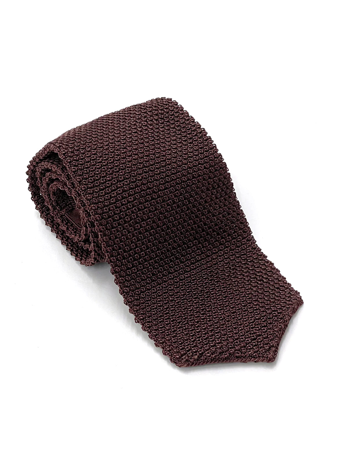 Mahogany Knitted Silk Tie