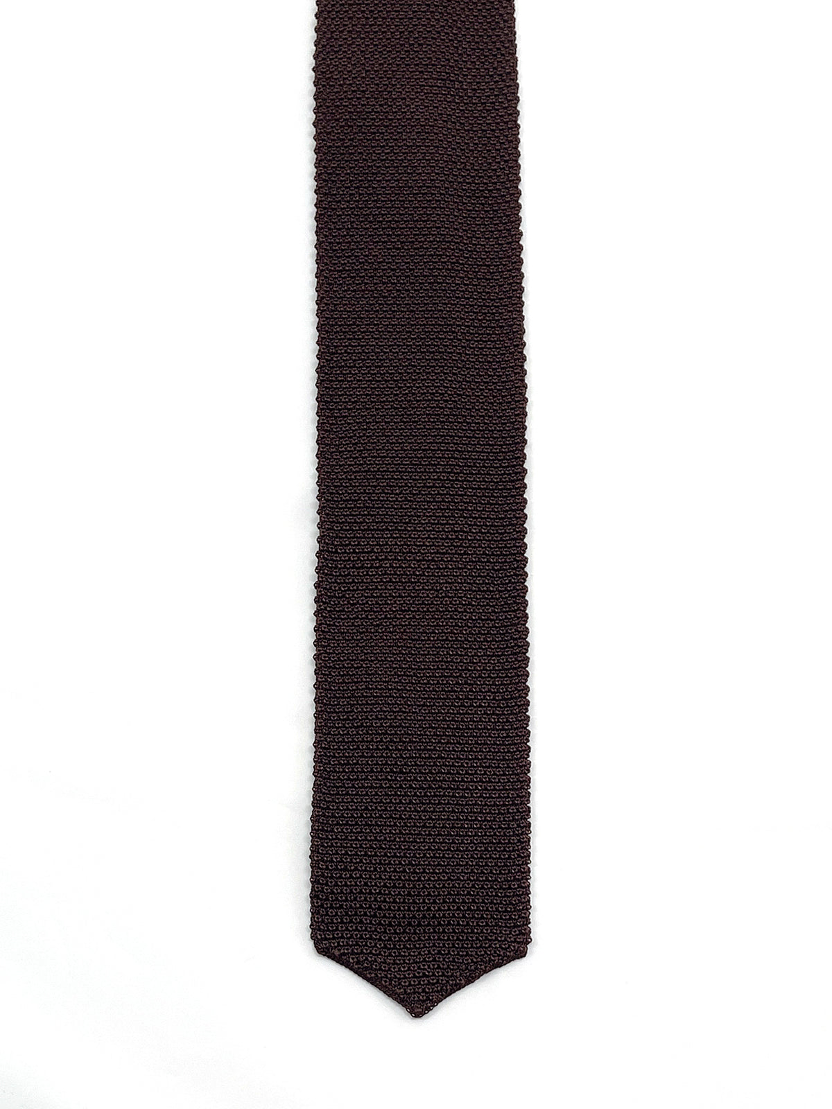 Mahogany Knitted Silk Tie