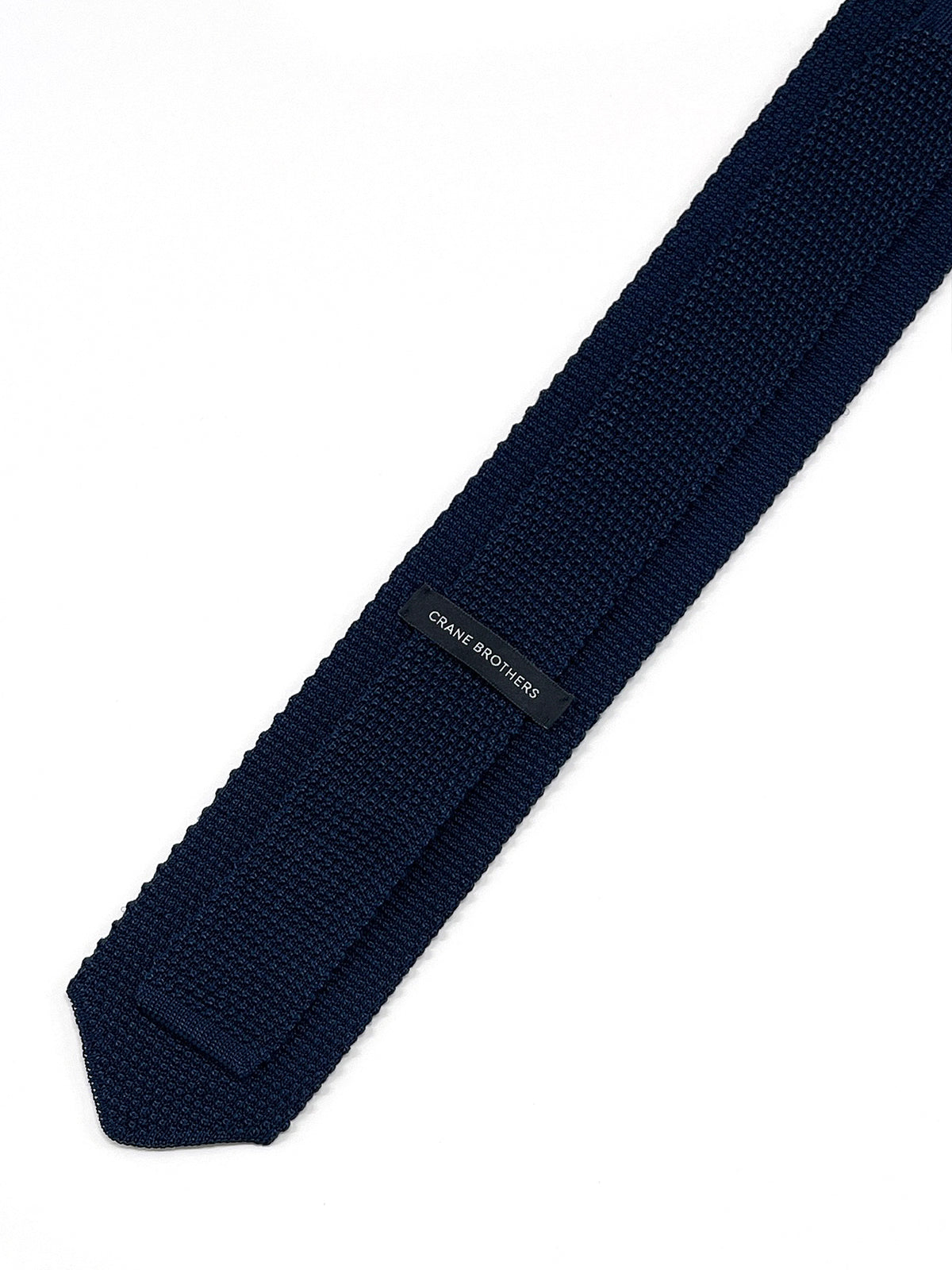 French Navy Knitted Silk Tie
