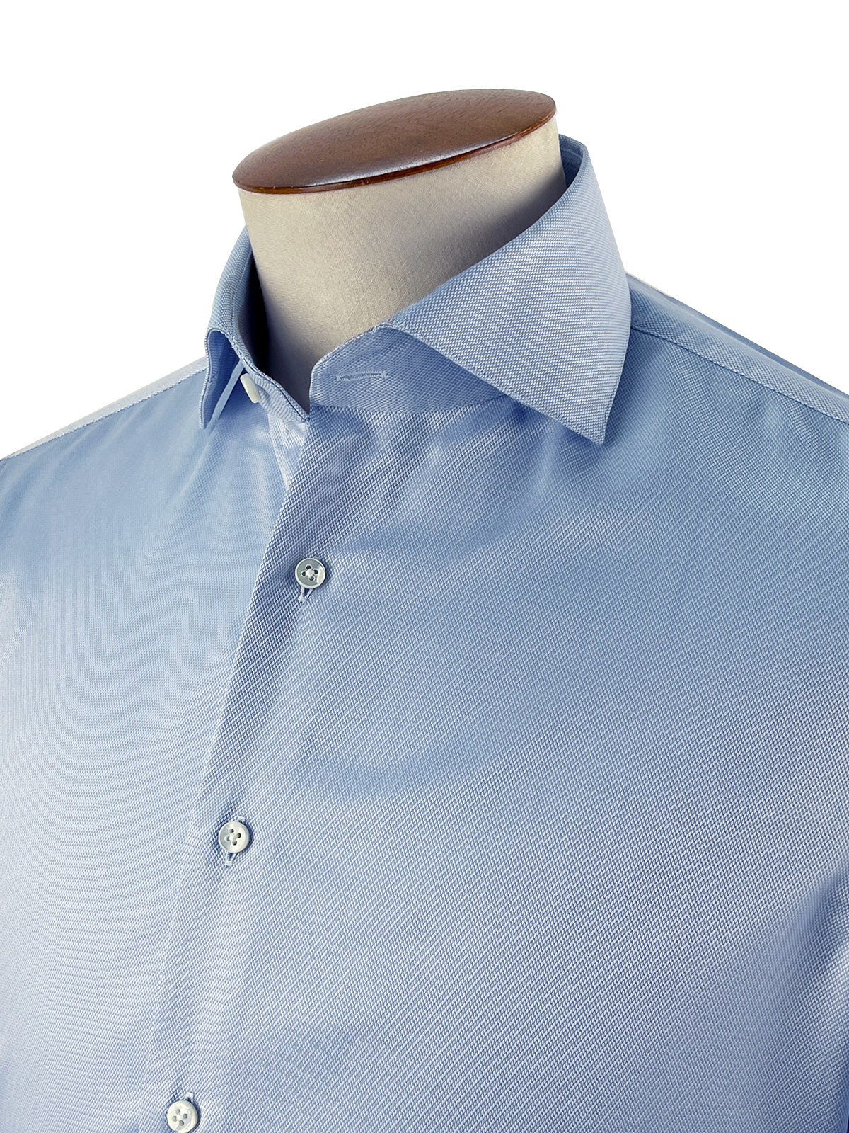 Light Blue Micro Structure Cutaway Collar Shirt