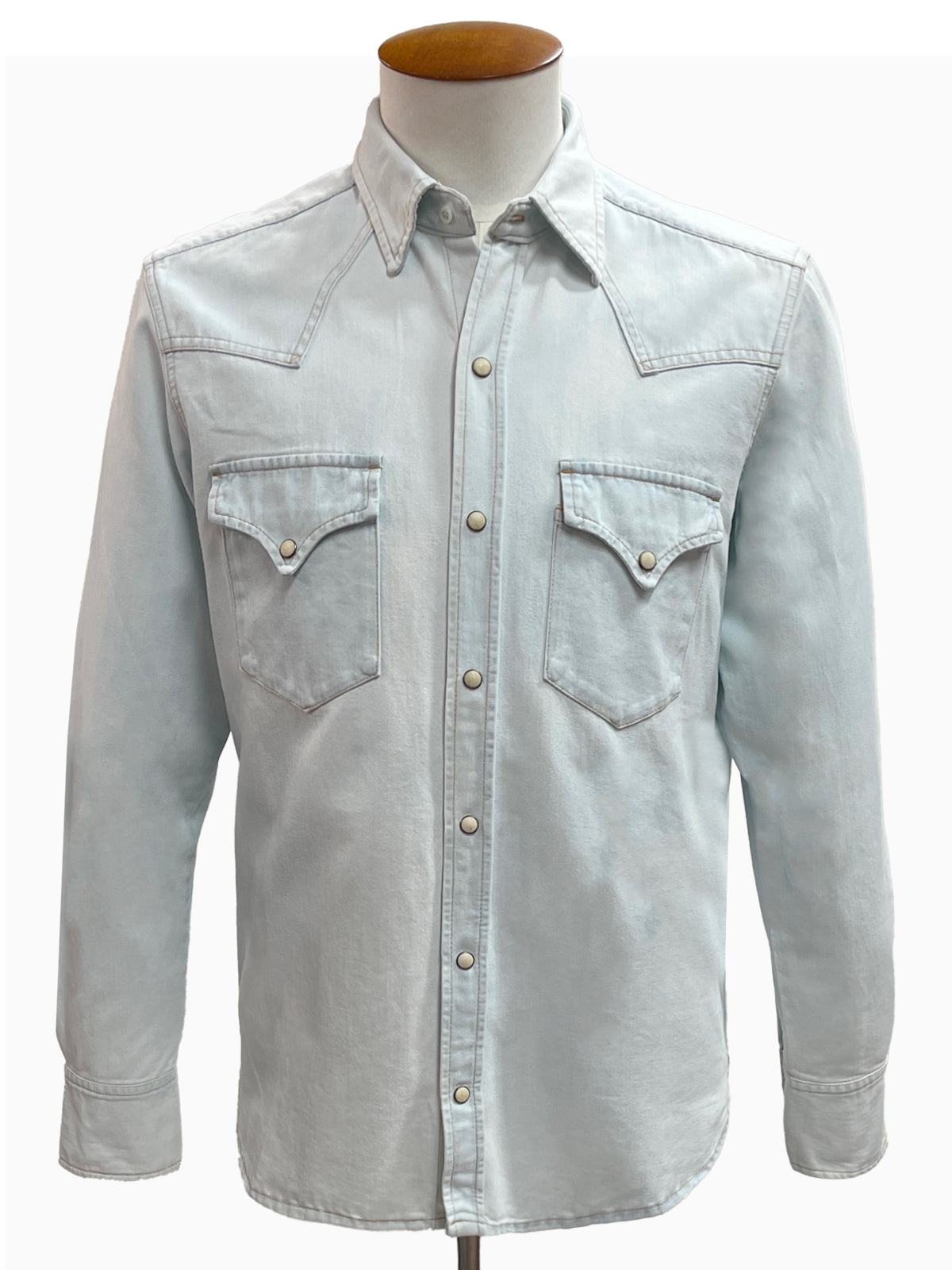 Roberto Cavalli // Light Wash Denim Tie Shirt – VSP Consignment