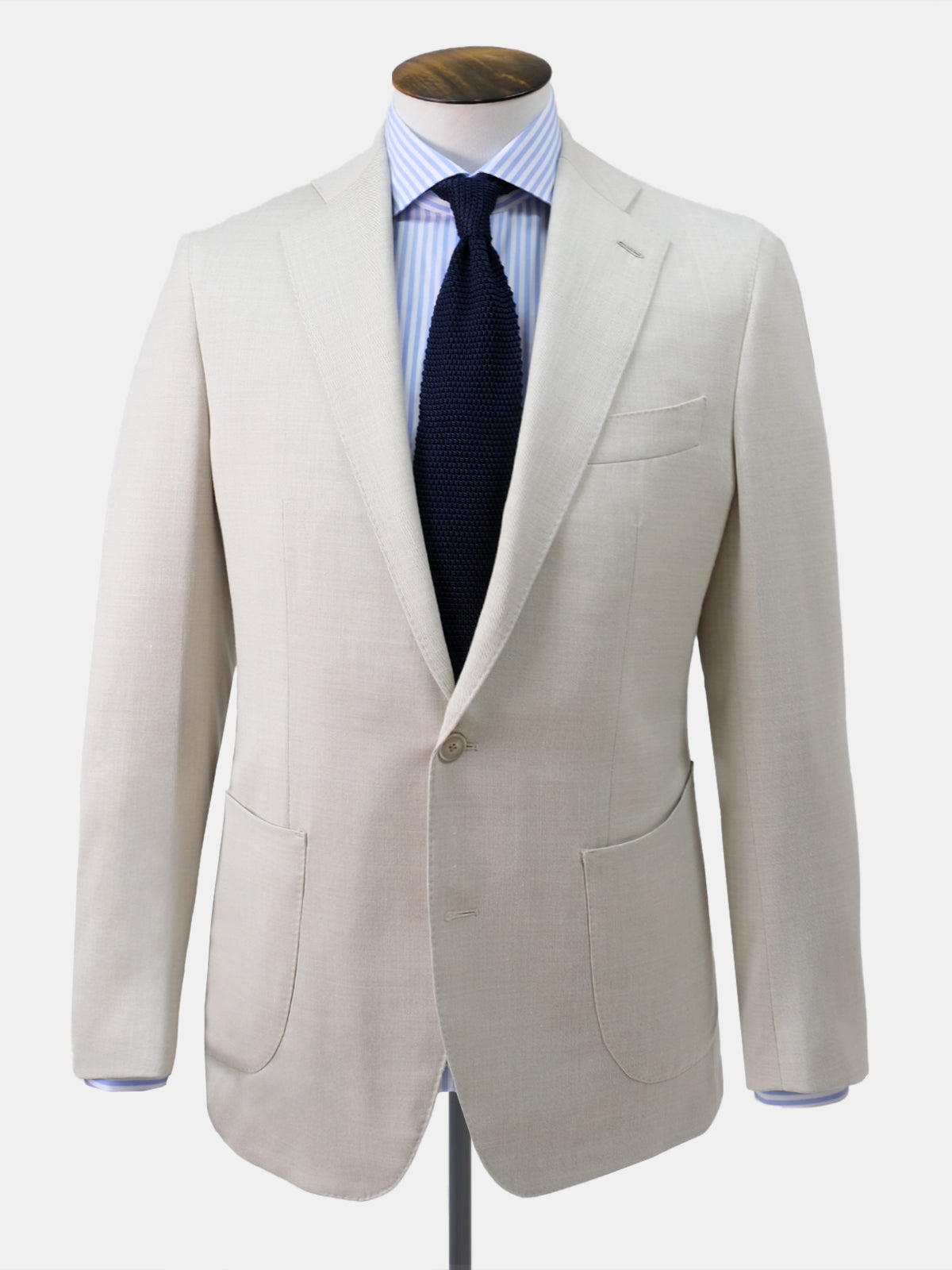 Luca Suit - Sand Wool Silk & Linen