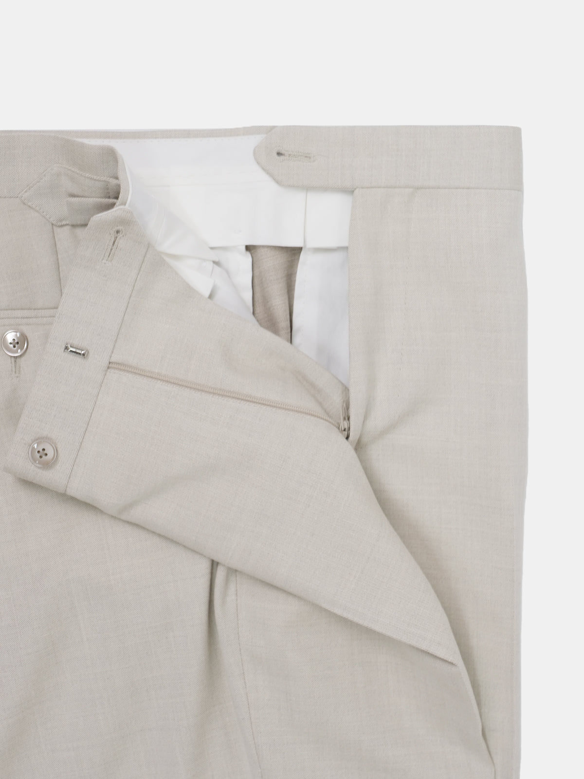 Luca Suit - Sand Wool Silk & Linen