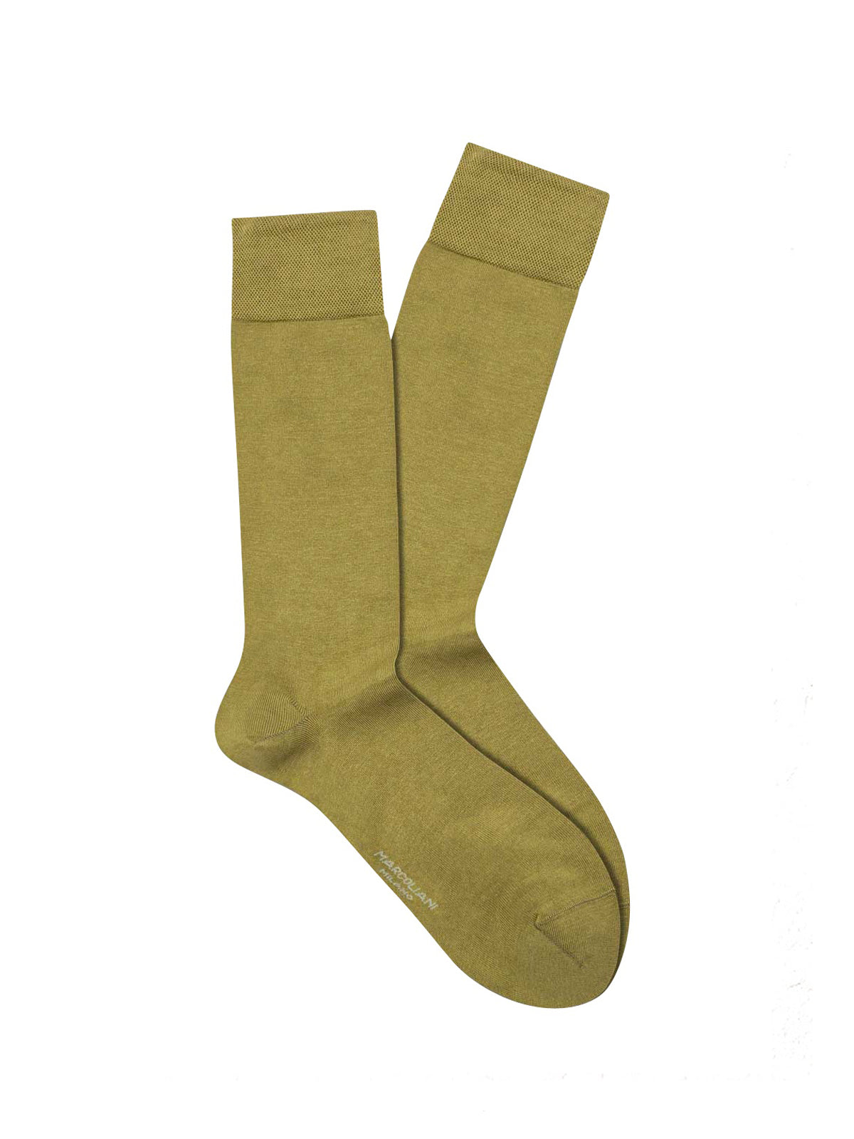 Marcoliani Pima Cotton Classic Plain Khaki Socks