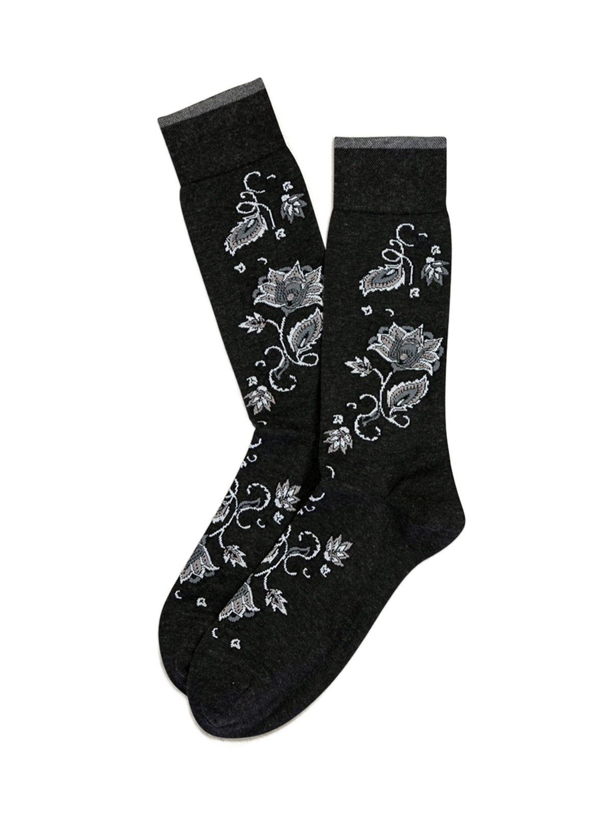 Marcoliani Charcoal Oriental Flower Socks