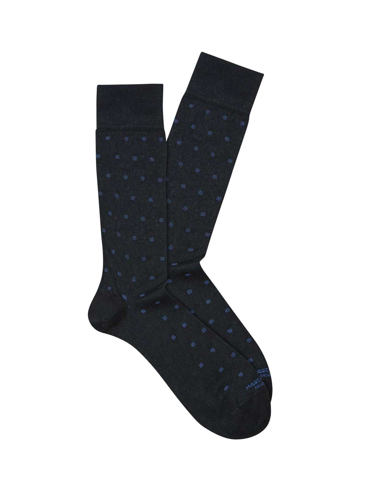 Marcoliani Navy Luxury Micro Polka Dot Socks
