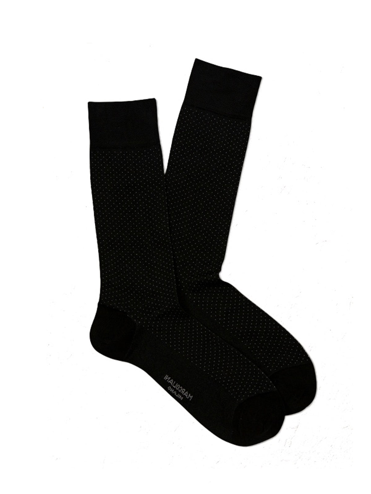 Marcoliani Black Modal Micro Pindot Socks
