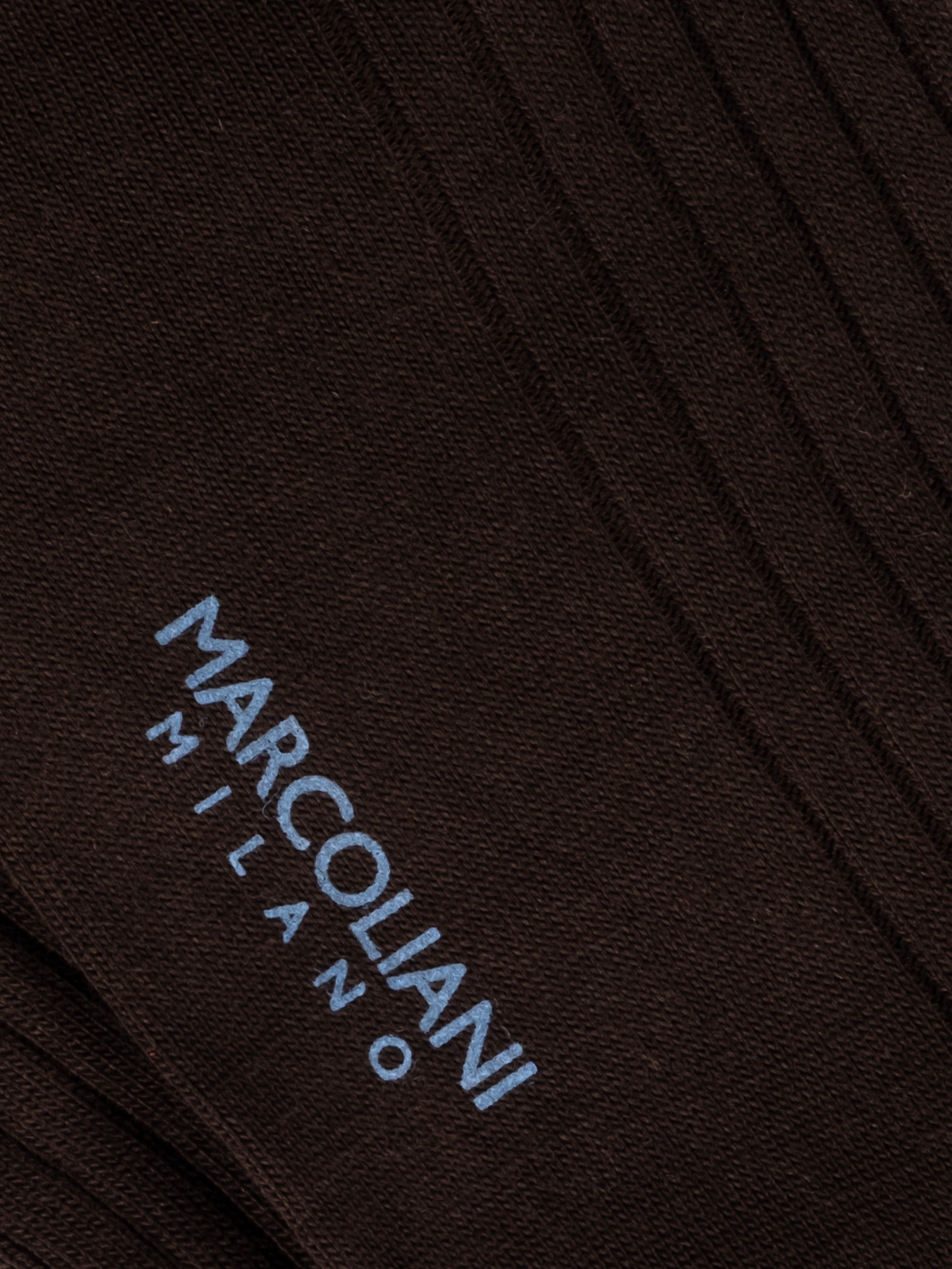 Marcoliani Chocolate Mid Calf Extrafine Merino Dress Socks