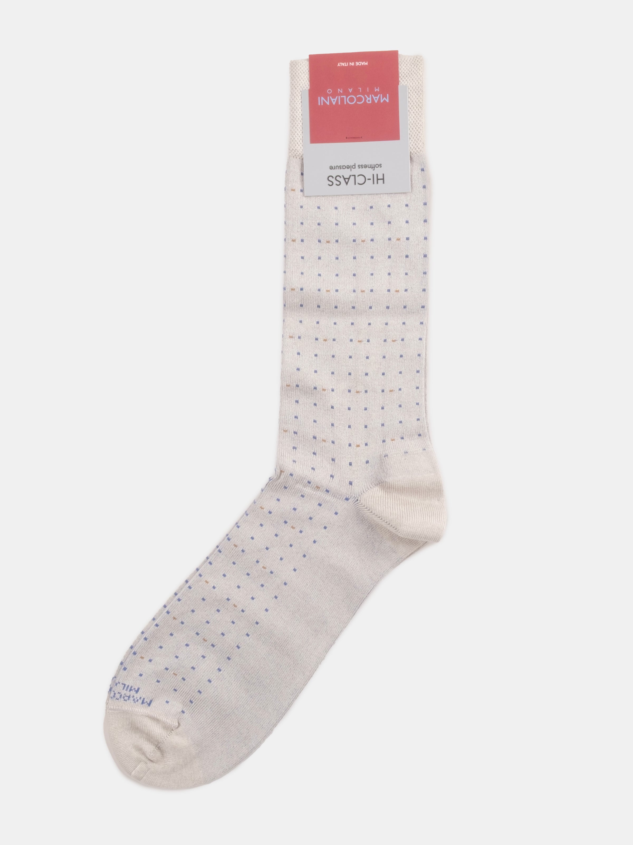 Marcoliani Grey Luxury Micro Polka Dot Socks