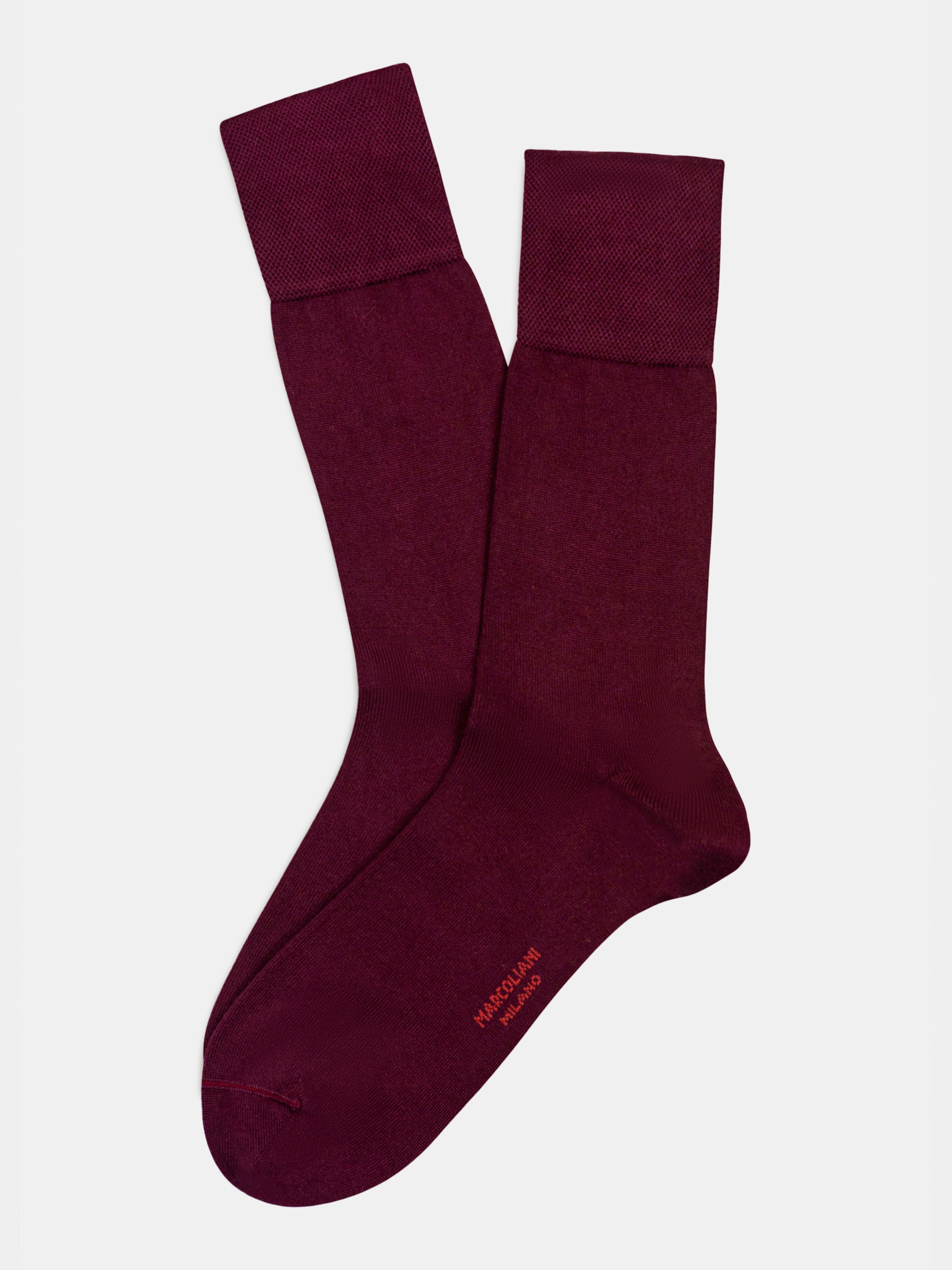 Marcoliani Mousse of Modal Bordeaux Dress Socks