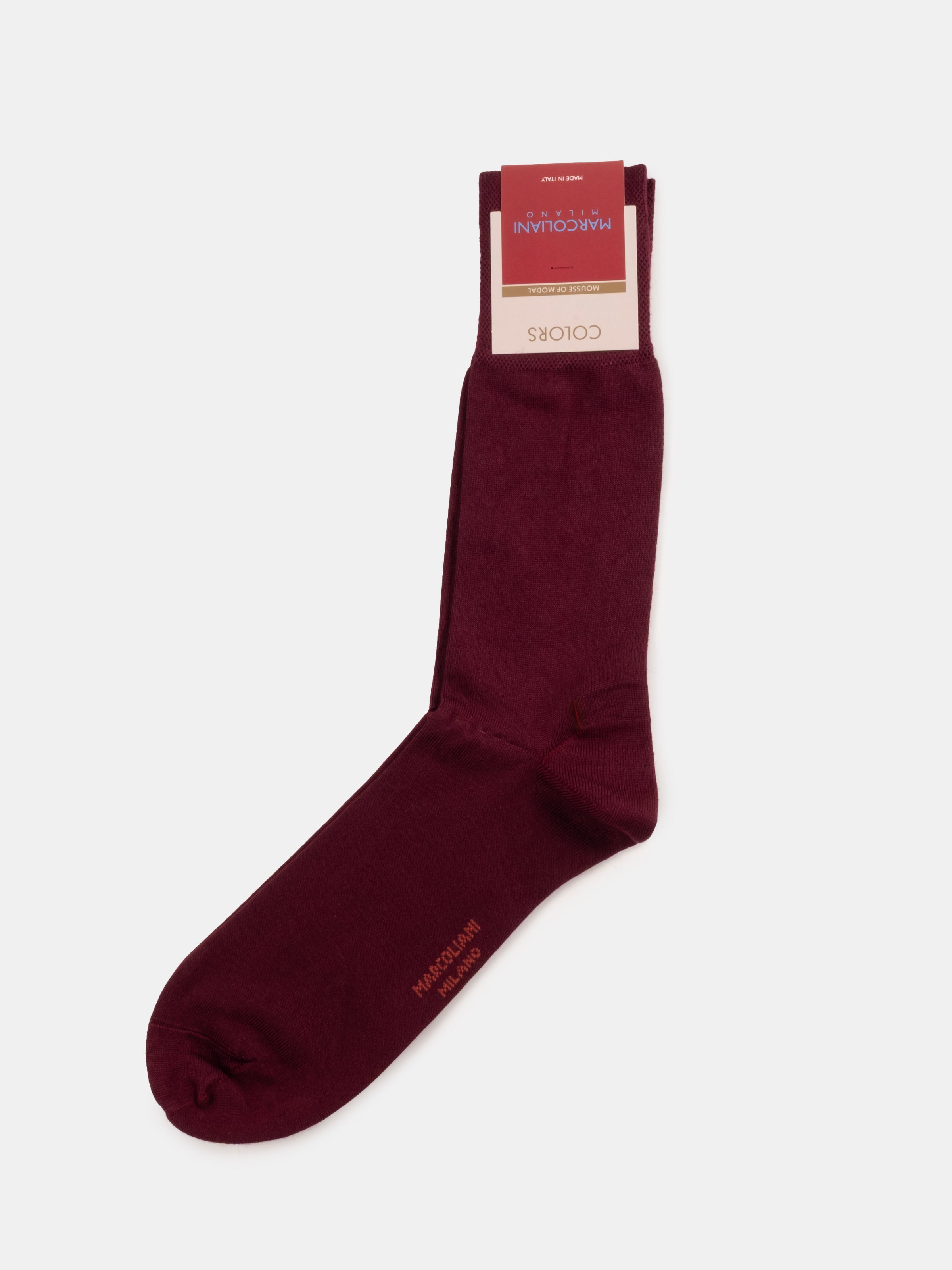 Marcoliani Mousse of Modal Bordeaux Dress Socks