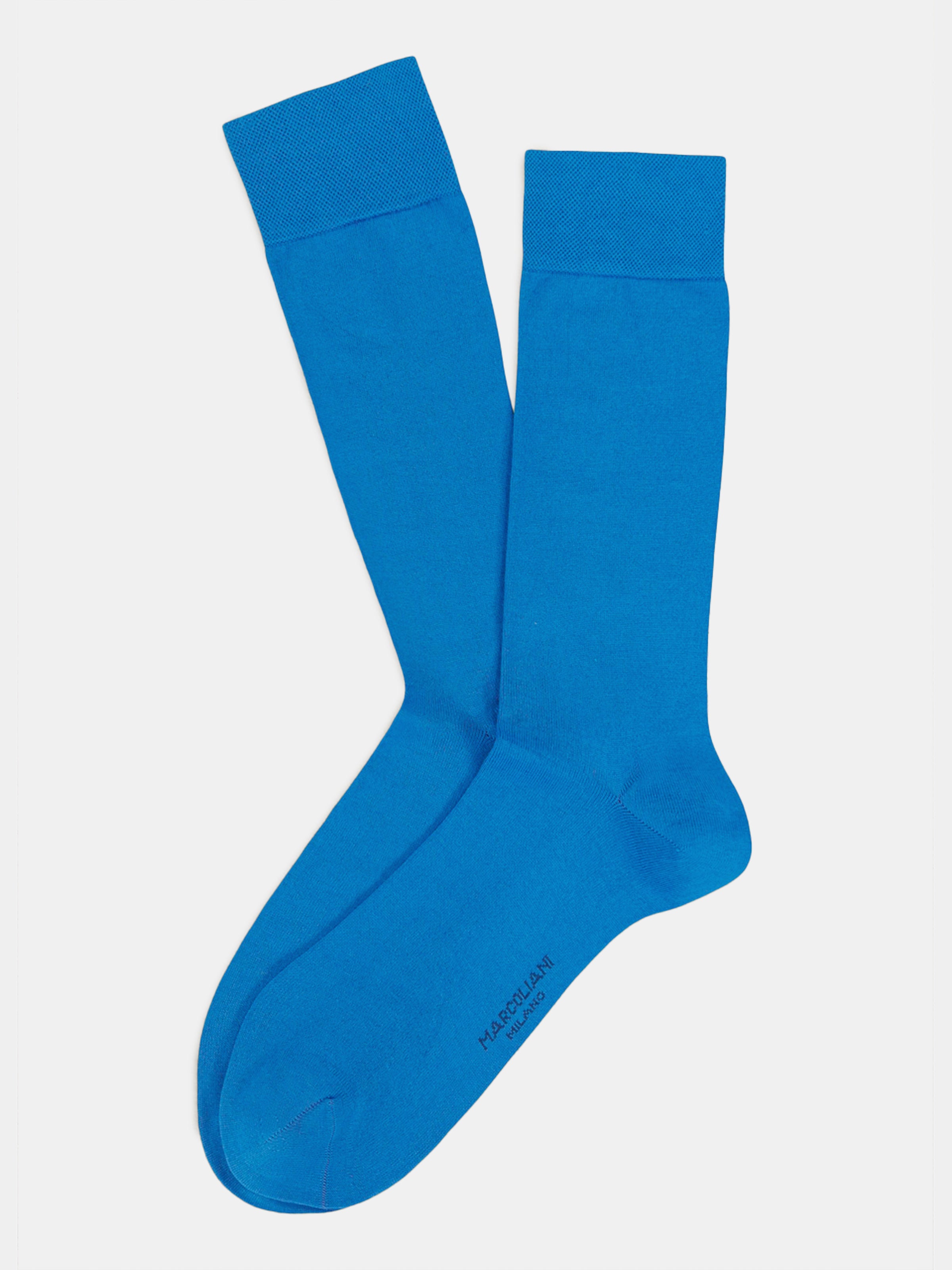 Marcoliani Peacock Blue Luxury Plain Socks