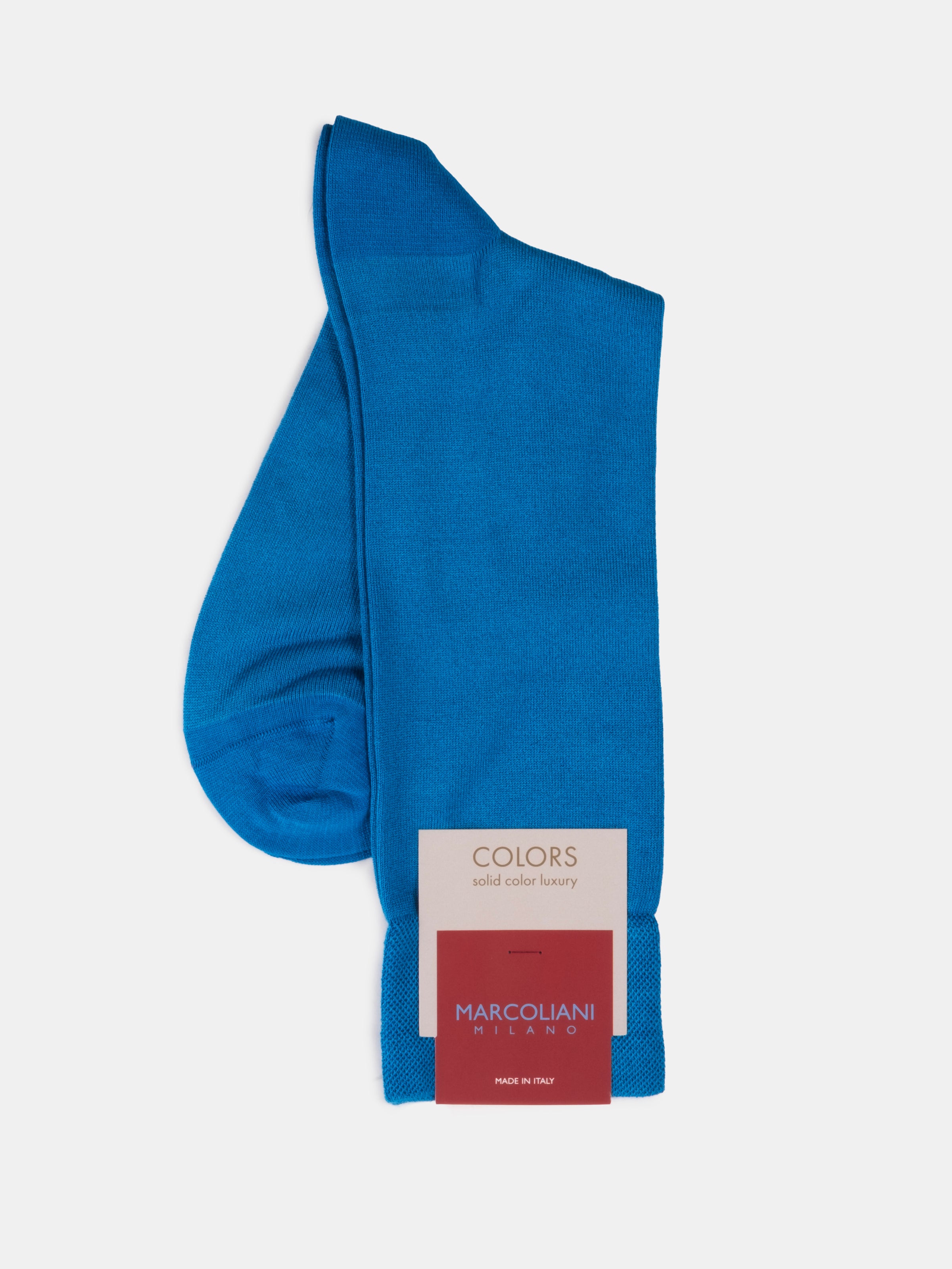 Marcoliani Peacock Blue Luxury Plain Socks
