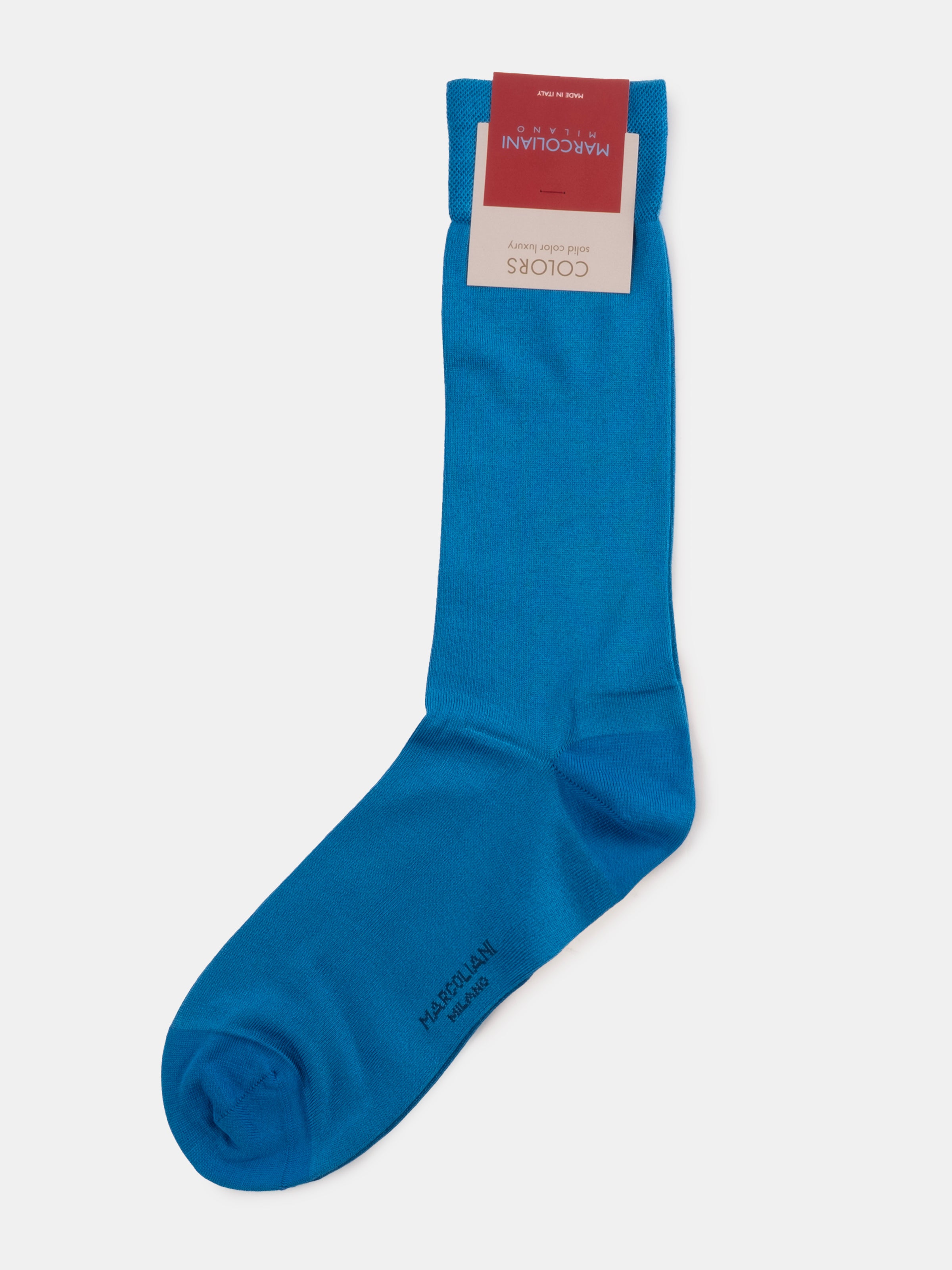 Marcoliani Peacock Blue Luxury Plain Socks