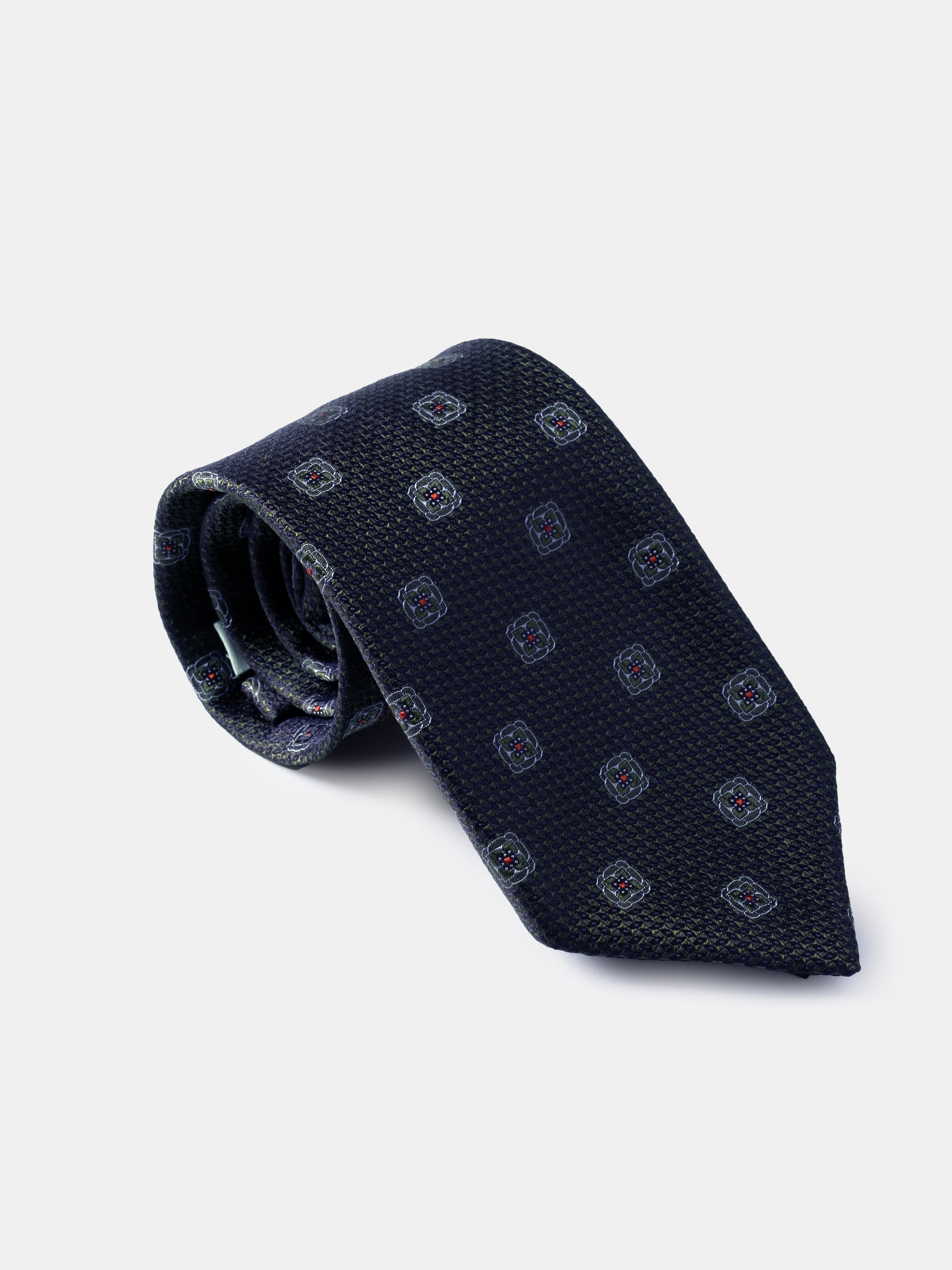 Margutta Sorrev Weave Silk Tie - Olive