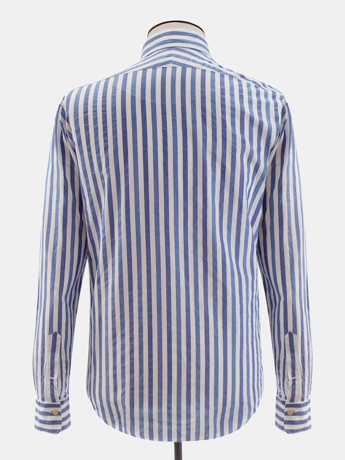 Mixed Blue Bengal Stripe Spread Collar Shirt