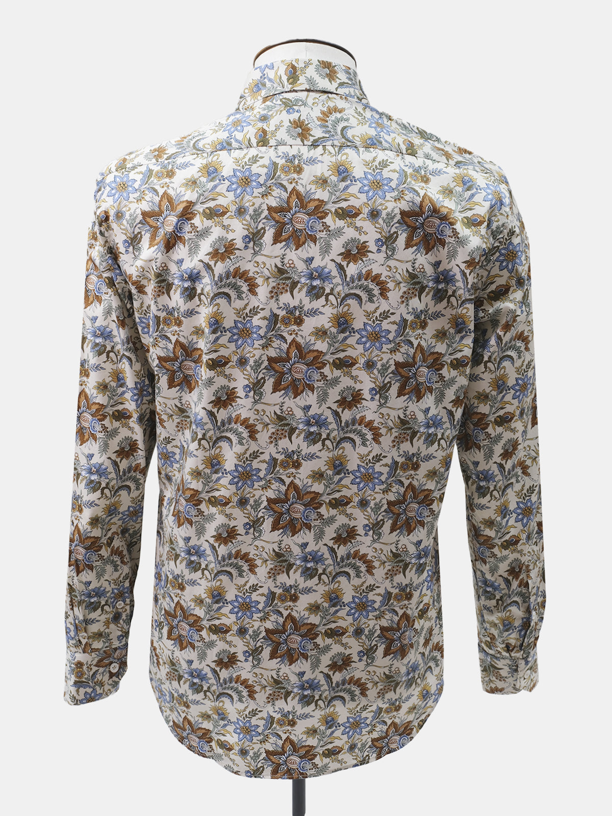 Muted Beige Floral Long Sleeve Shirt Sample