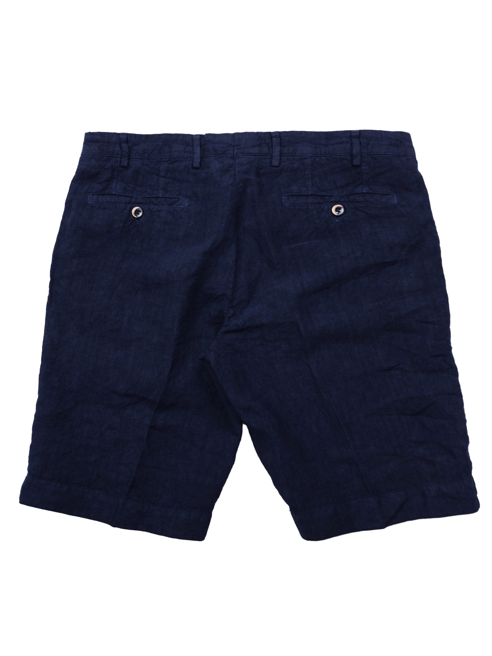 Navy Linen Shorts